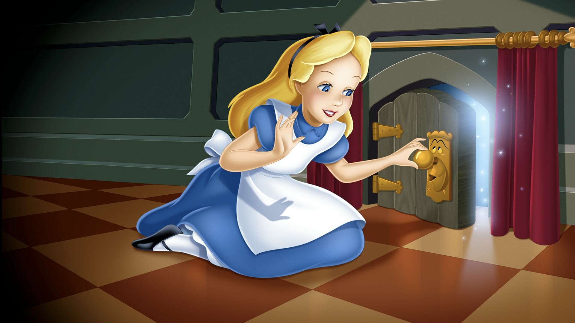 Alice In Wonderland (Cartoon): American animated musical film, Released in 1951. 1920x1080 Full HD Wallpaper.