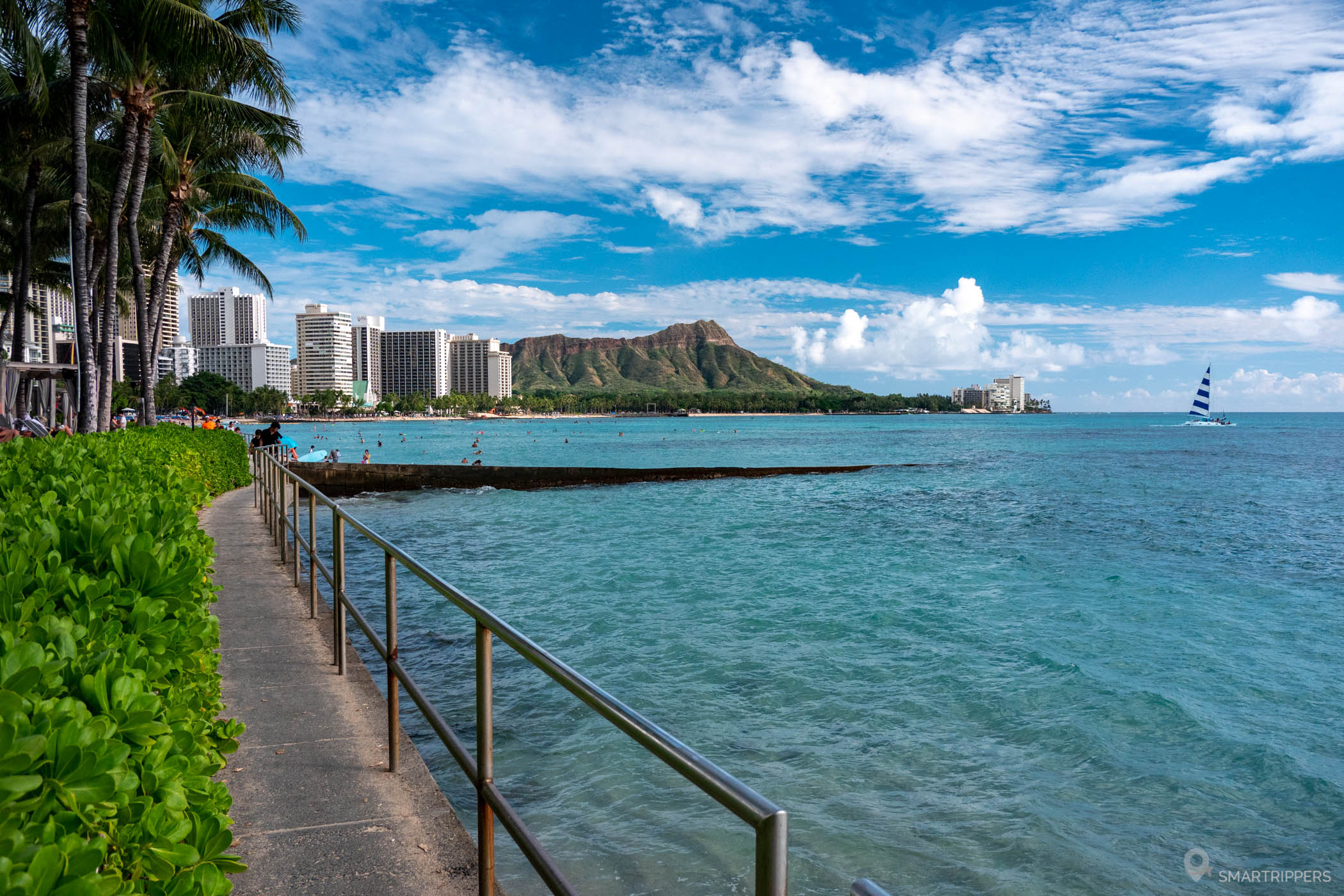 Honolulu: Exploring chic Waikiki district. 2100x1400 HD Background.