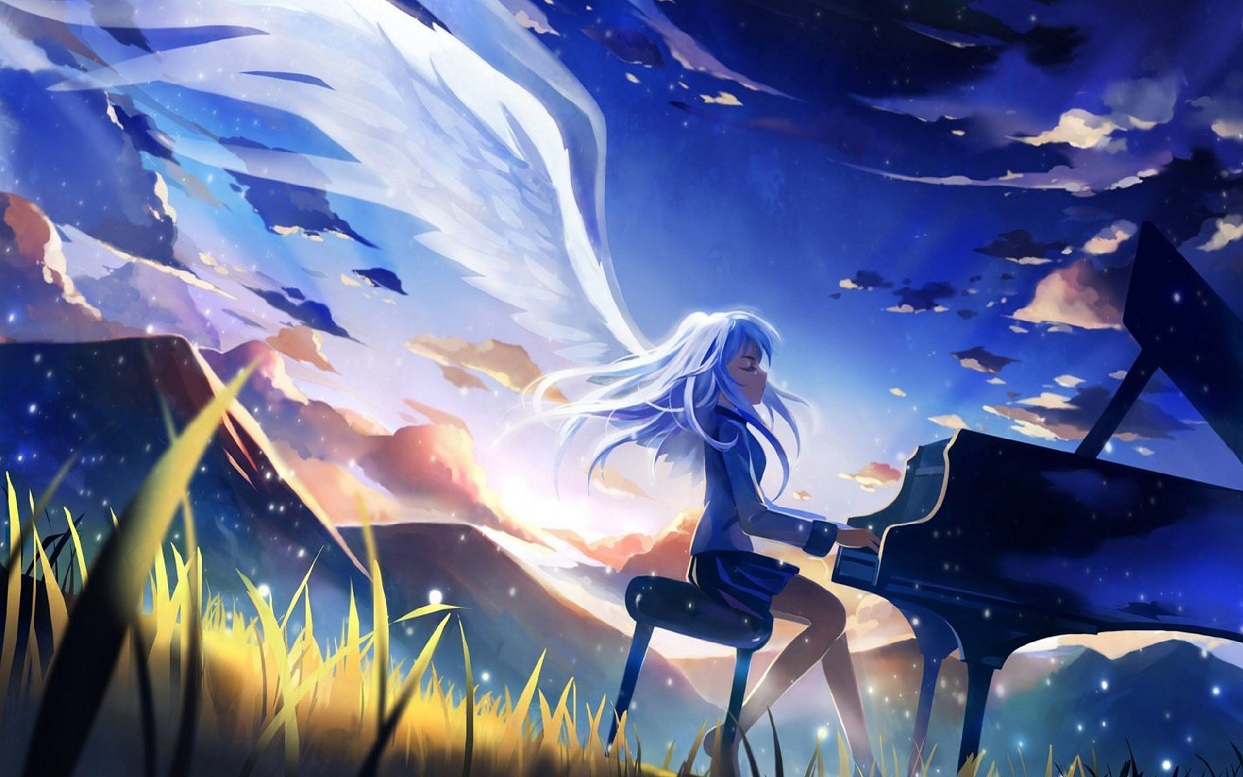 Angel Beats! (Anime): Manga, Angel with supernatural powers. 2560x1600 HD Background.