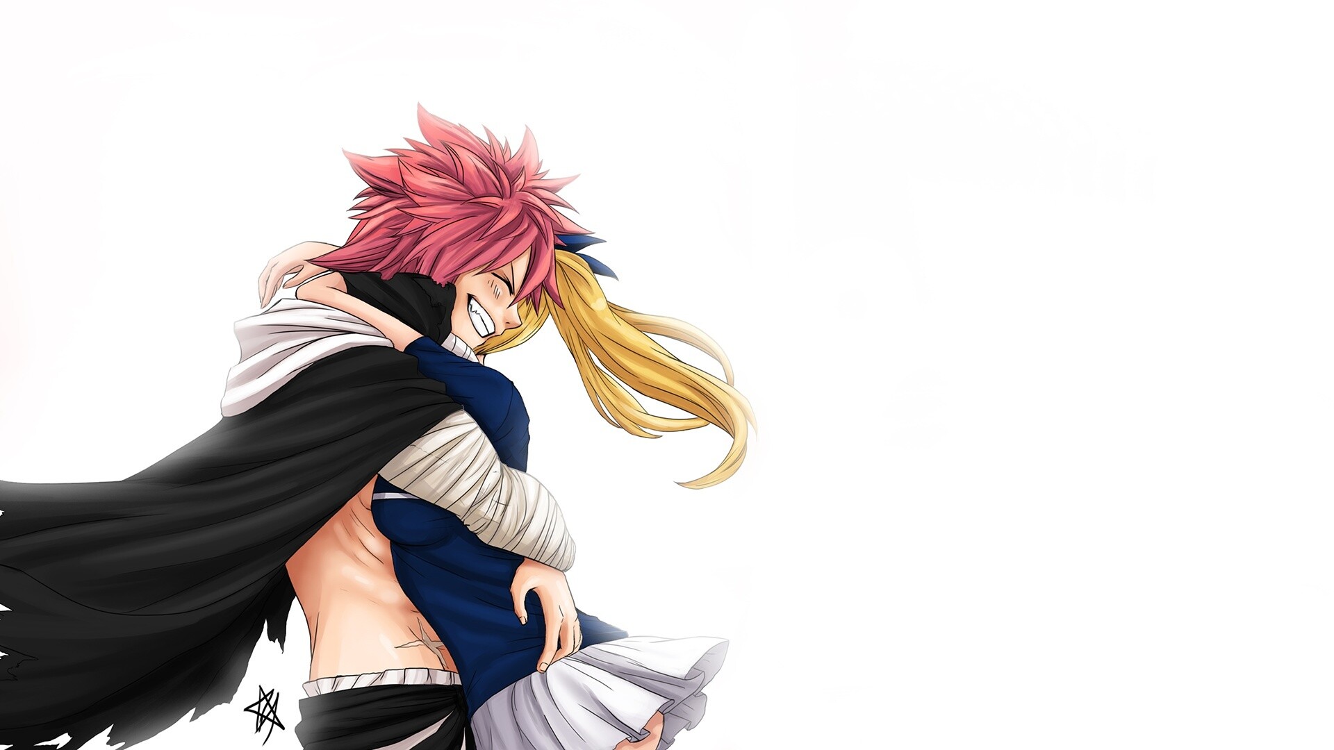 Fairy Tail: Natsu and Lucy, An anime adaptation co-produced by A-1 Pictures and Satelight. 1920x1080 Full HD Background.