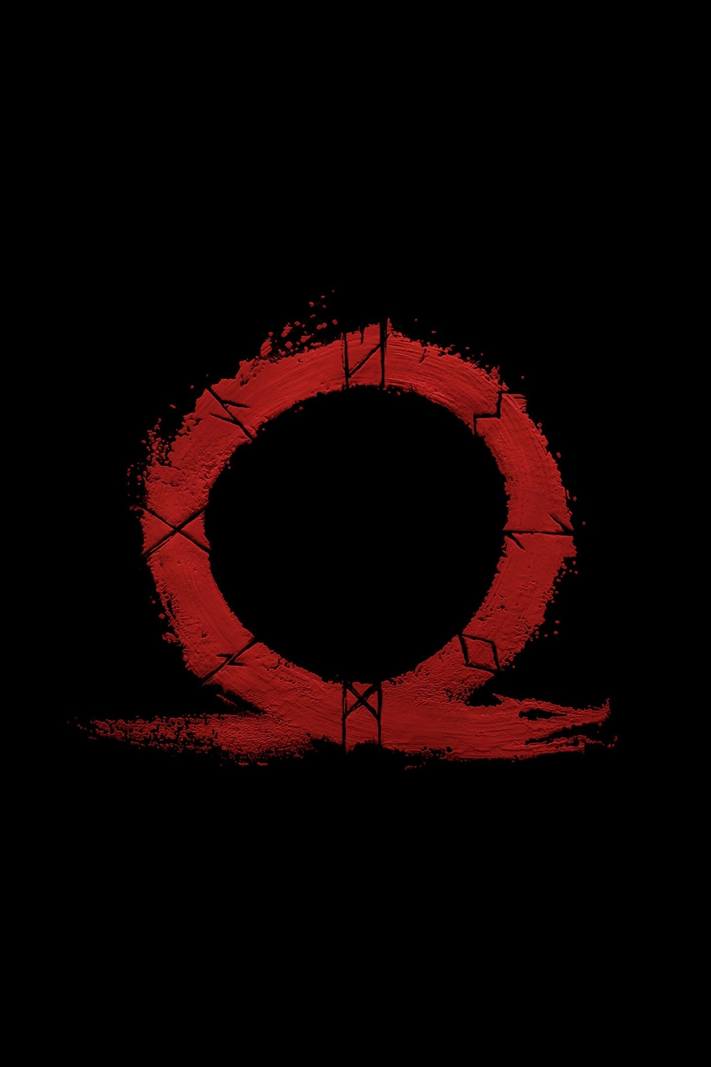 God of War: Omega, Logo, Video game, Minimalistic. 1440x2160 HD Wallpaper.