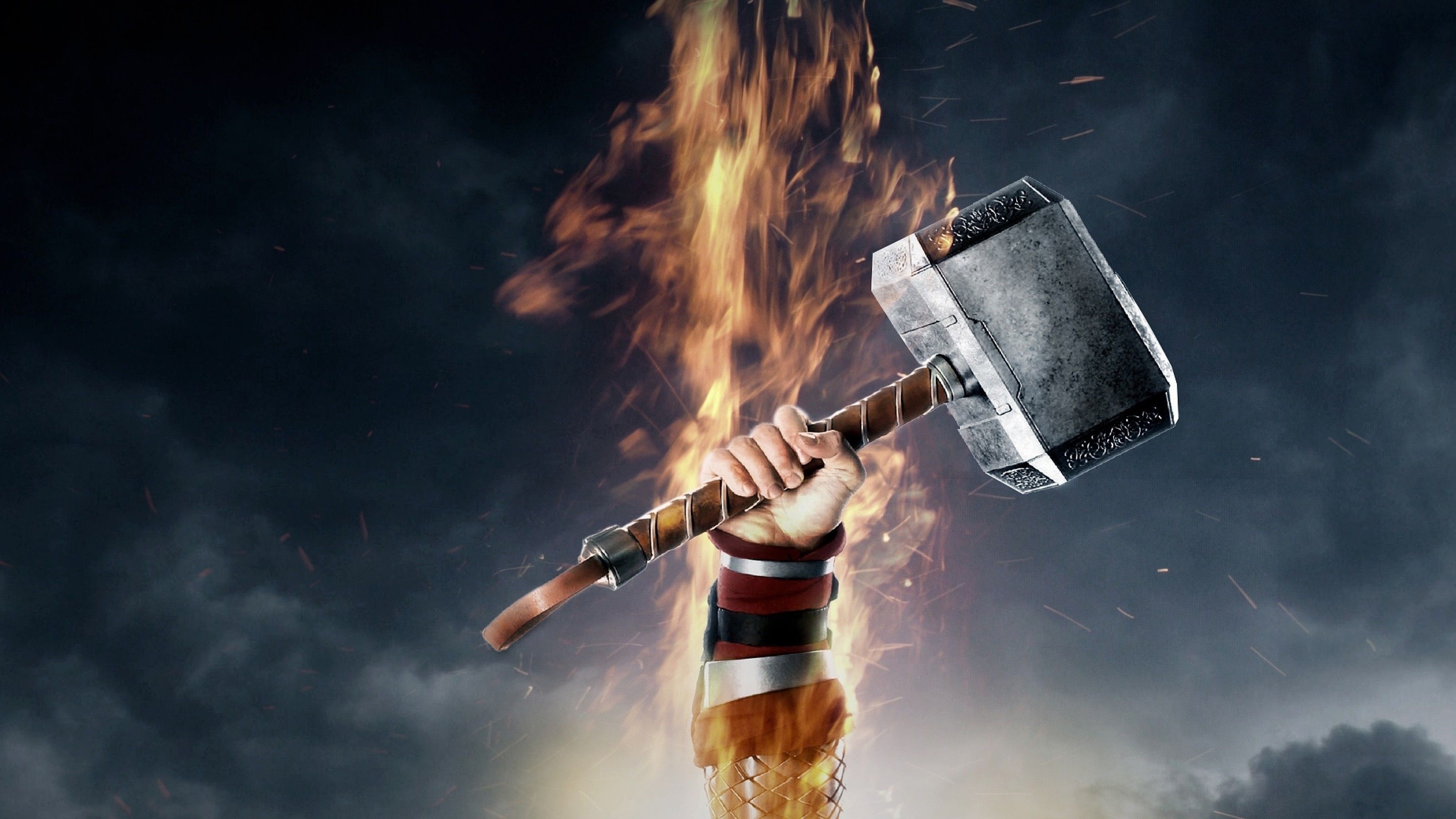 Thors hammer wallpapers, High quality images, Iconic weapon, Mythical artifact, 3840x2160 4K Desktop