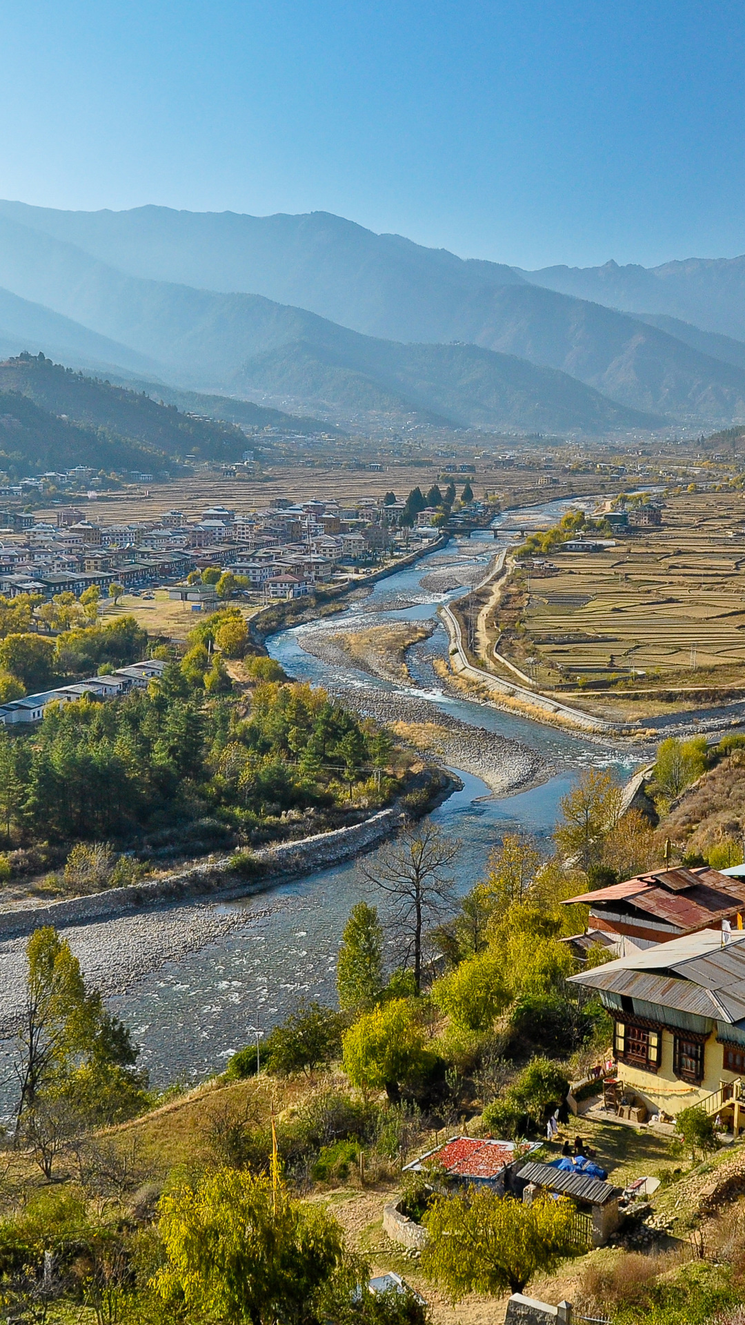 Paro Valley, Bhutan, Bhutan Wallpaper, Christopher Peltier, 1080x1920 Full HD Phone