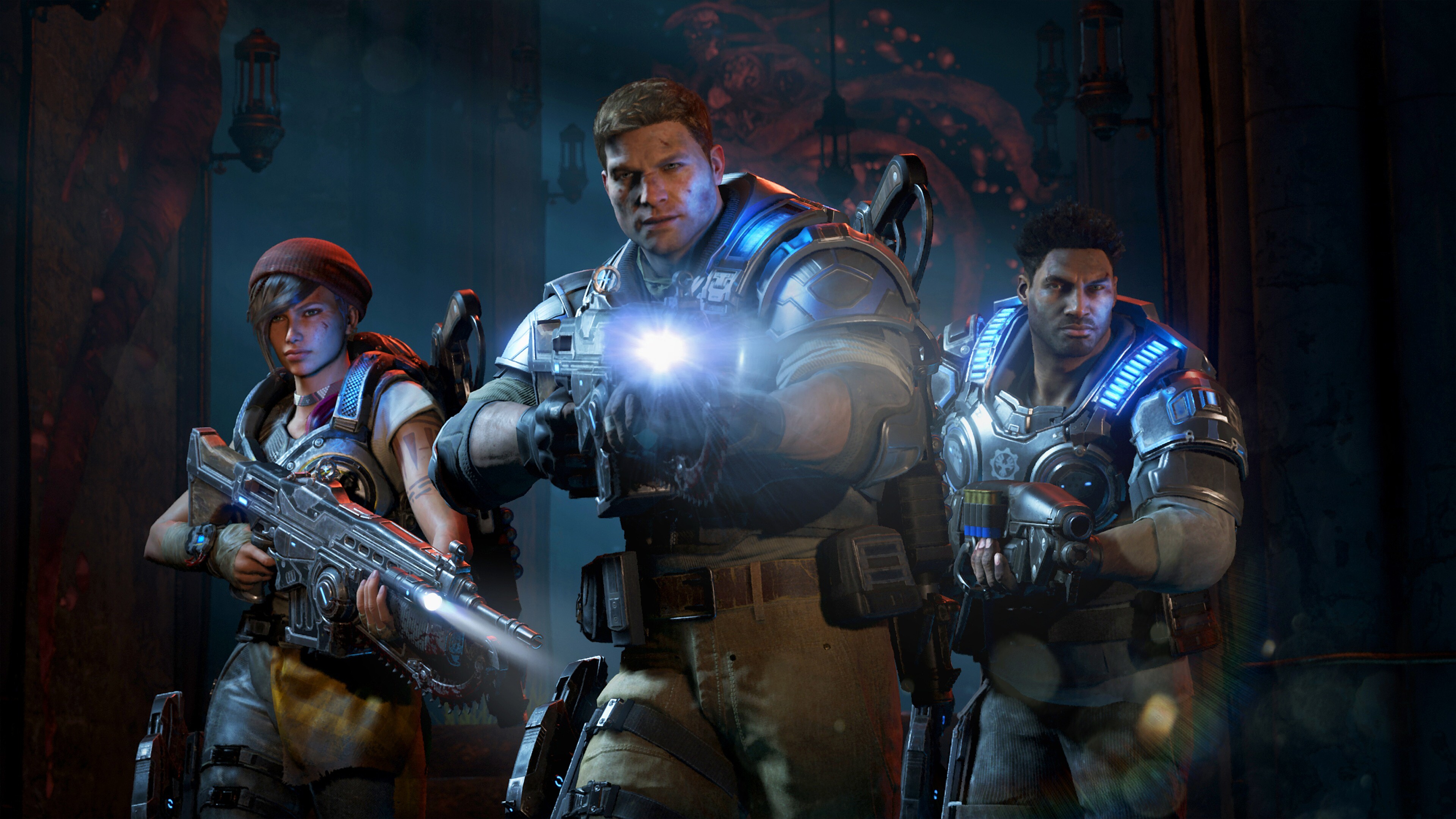 Gears of War 4, Stunning 4K visuals, High-octane gameplay, Fearless warriors, 3840x2160 4K Desktop
