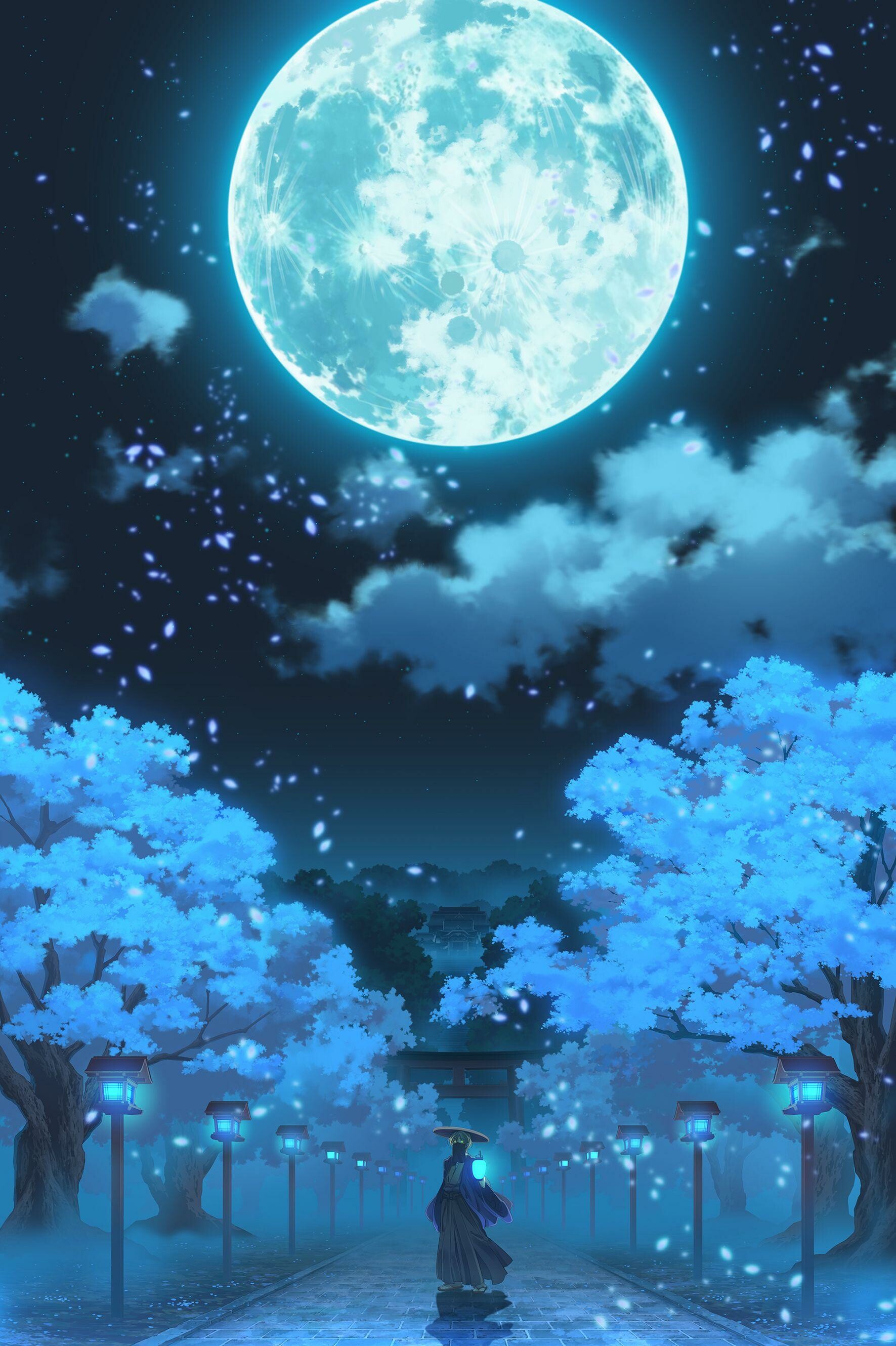Moonlight: Full Moon, The lunar phase, Aesthetic. 1780x2660 HD Background.