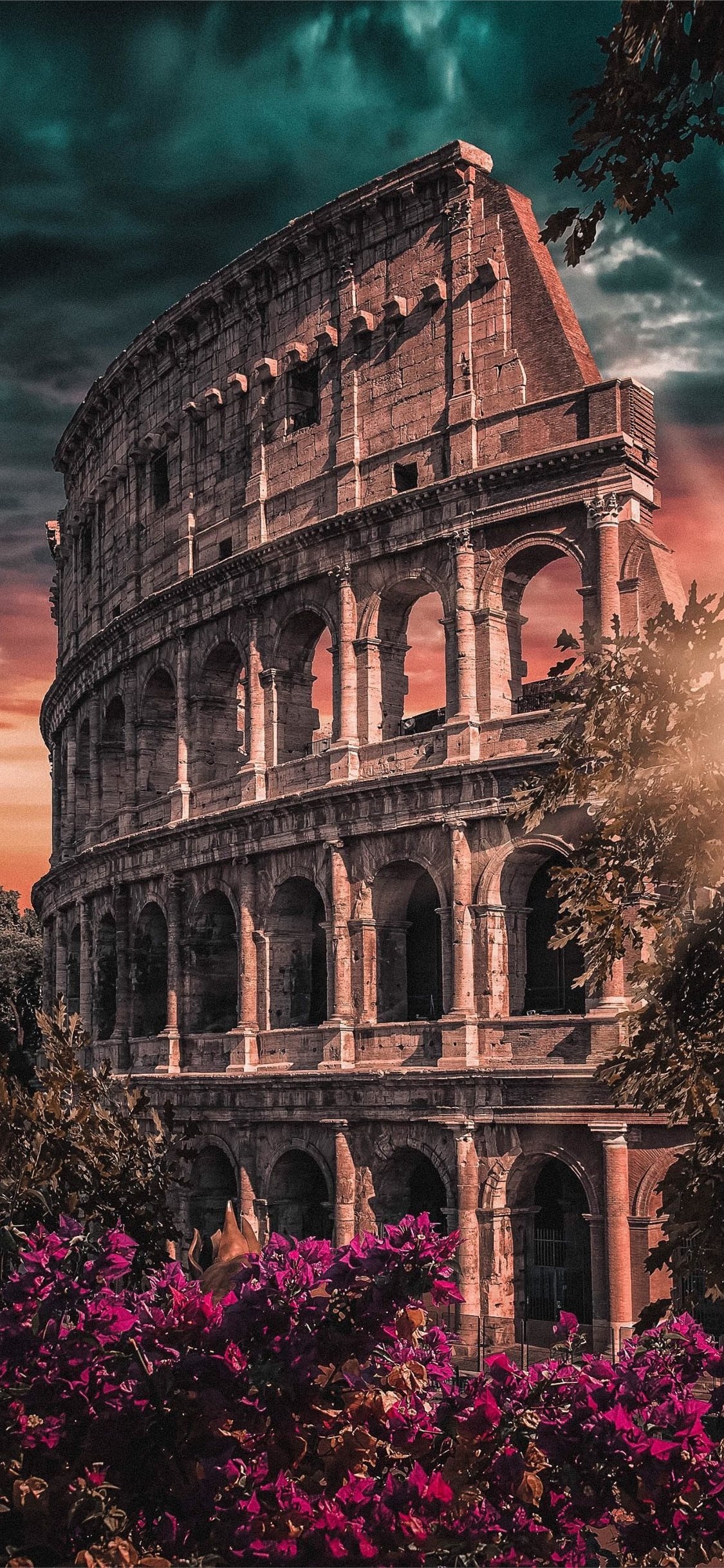 Rome: The capital of Italy and has a population of 2.8 million, the Romans. 1130x2440 HD Background.