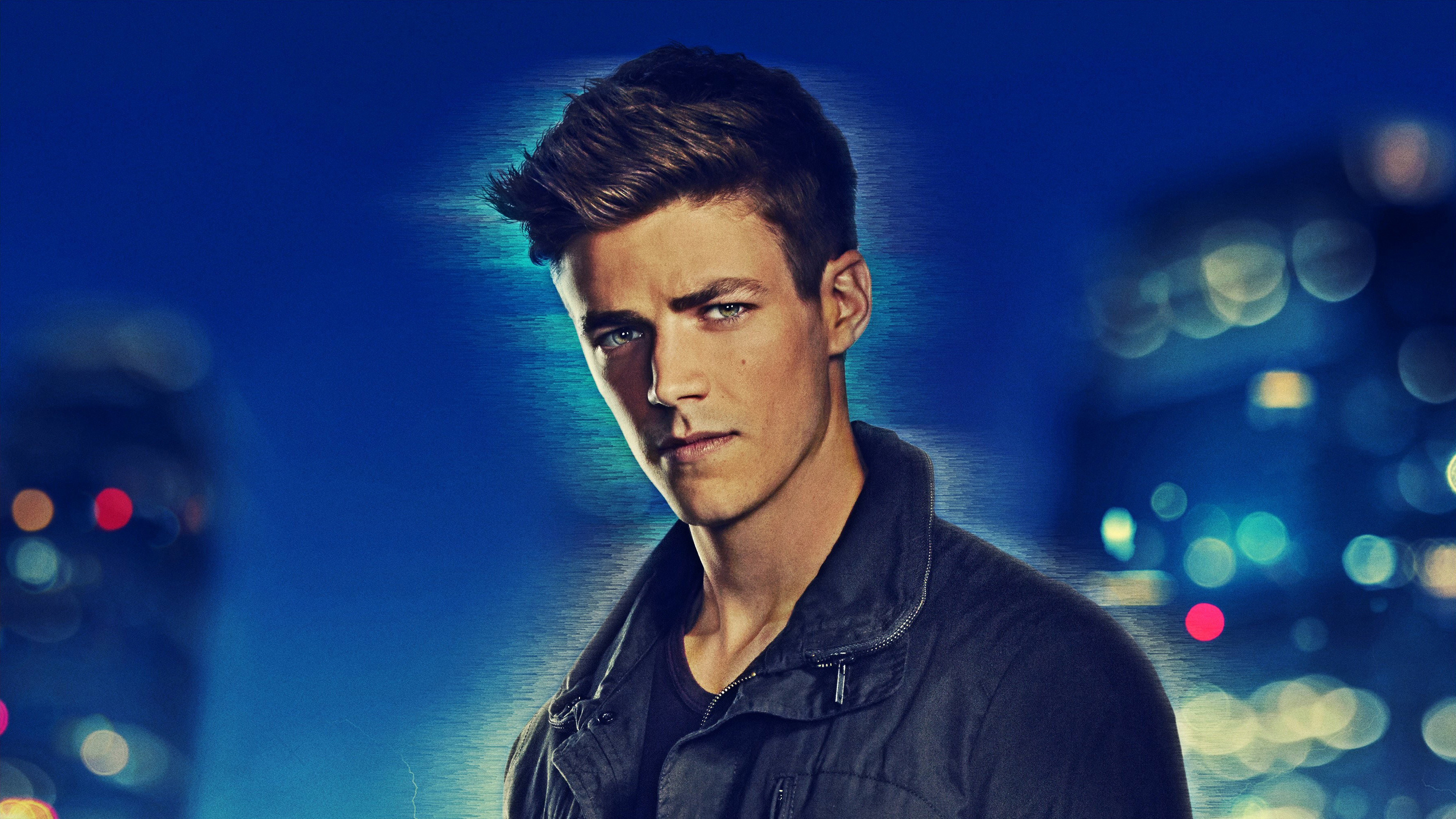 Grant Gustin: Barry Allen, The Flash, TV Shows, An actor who played Sebastian Smythe in TV series Glee. 3600x2030 HD Wallpaper.