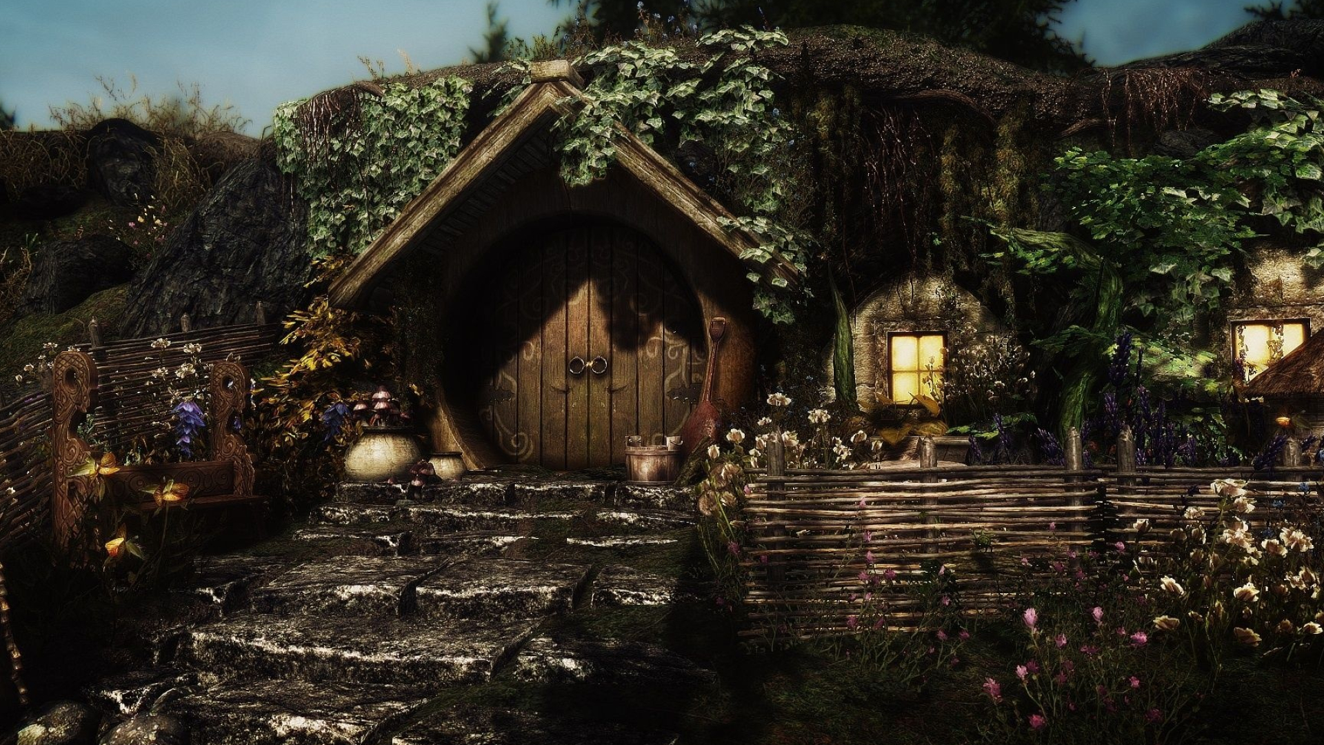 Hobbit hole wallpapers, Free backgrounds, Cozy houses, Magical settings, 1920x1080 Full HD Desktop