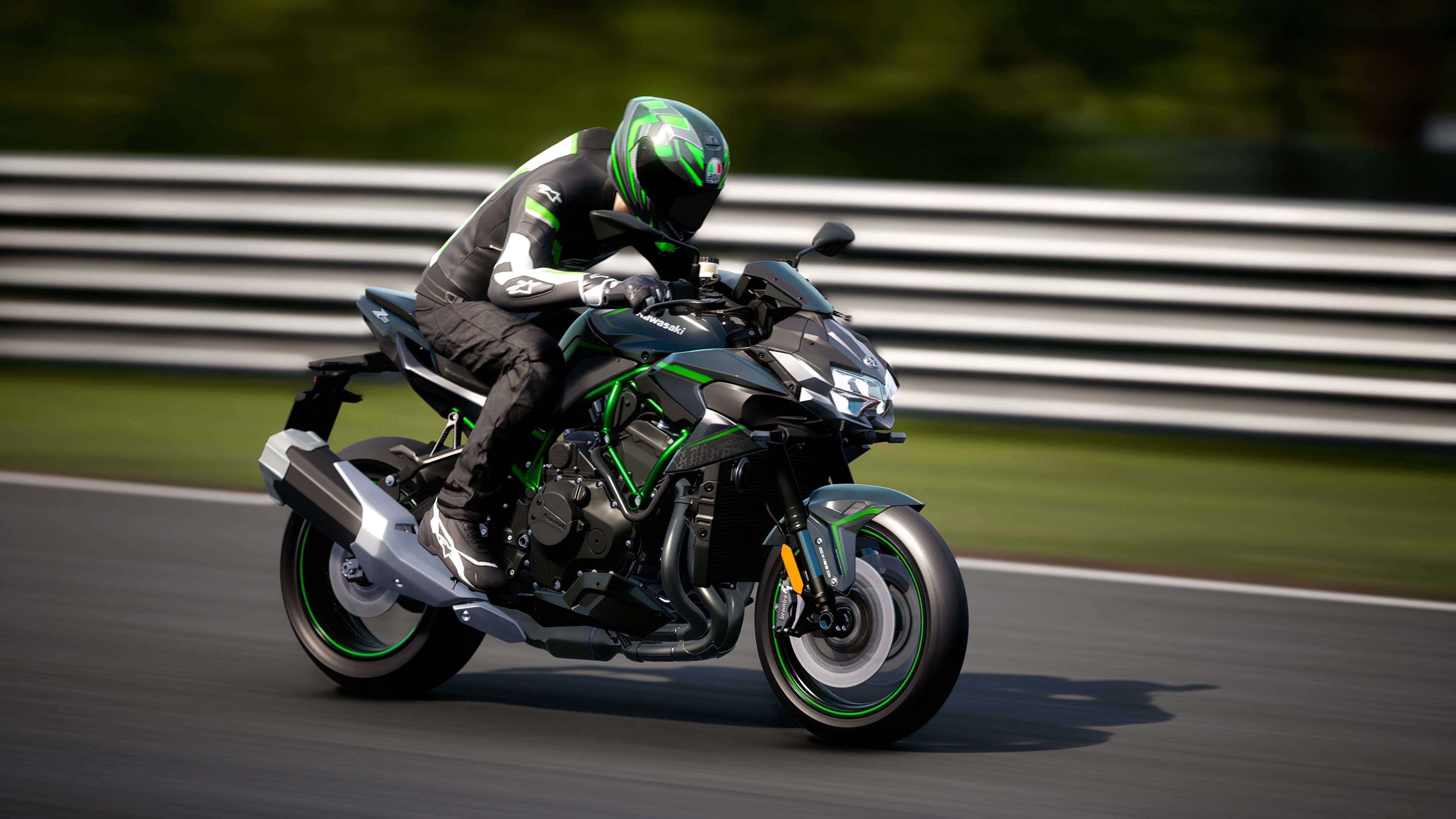 Kawasaki Z H2, Extreme performance thrill, Unleashed power, Unmatched speed, 3840x2160 4K Desktop
