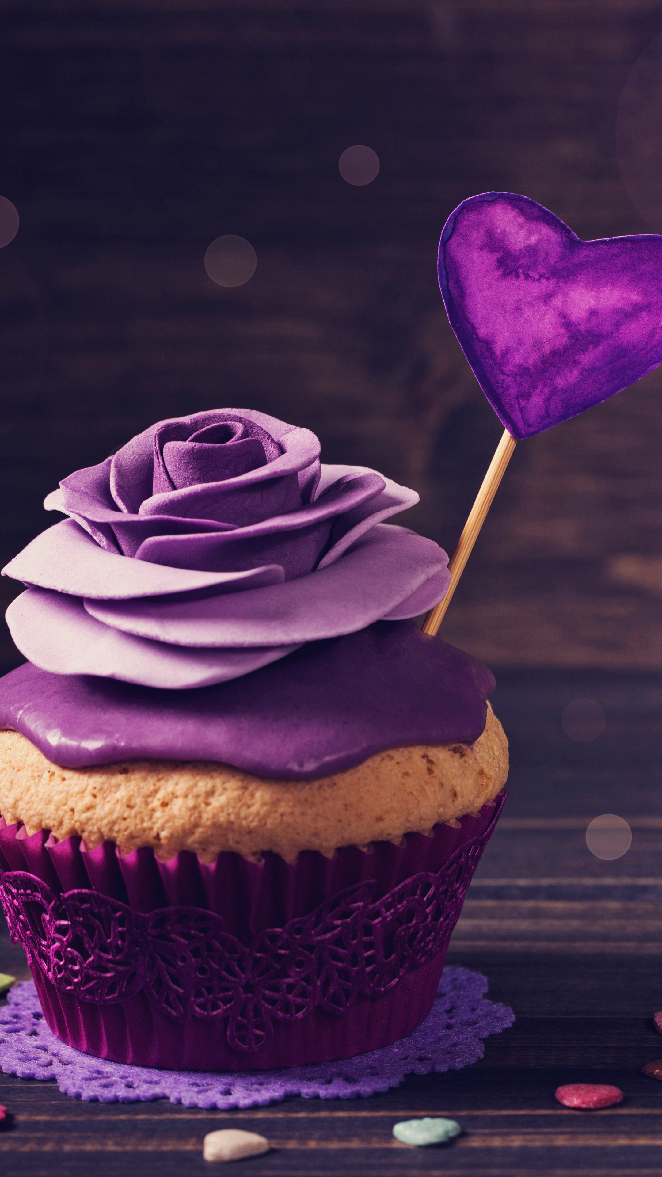 Roses cupcake, Xperia wallpapers, Premium HD images, Floral delight, 2160x3840 4K Phone