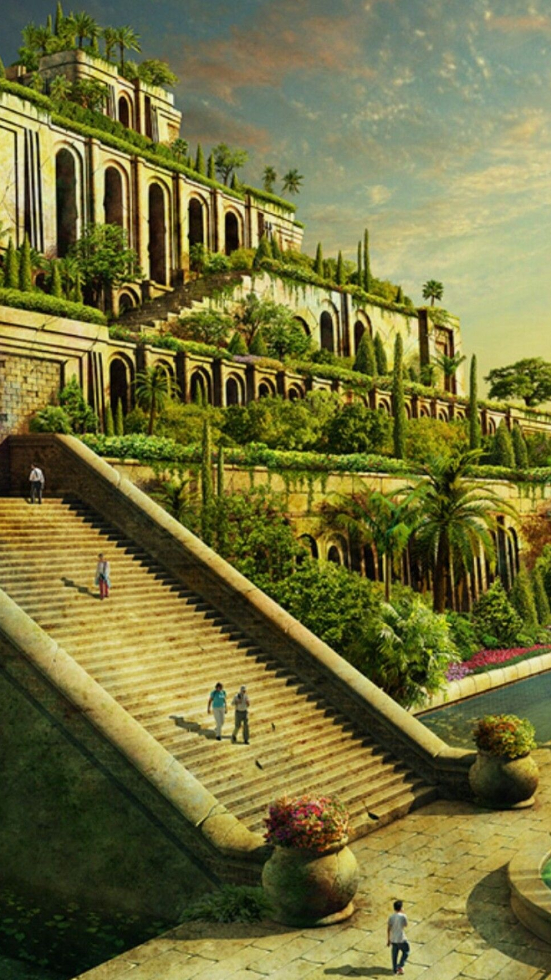Hanging Gardens, Babylon, Wow Ideas, 1080x1920 Full HD Phone