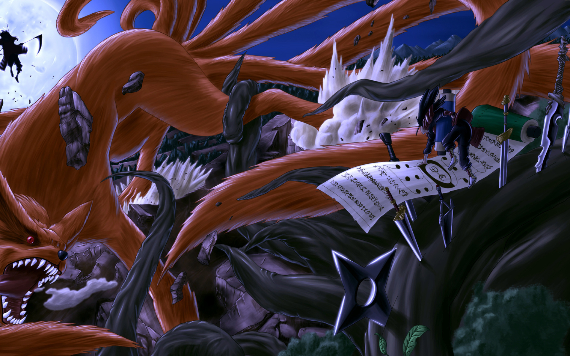 Tailed Beasts, Naruto anime, Naruto Kurama wallpaper, 1920x1200 HD Desktop