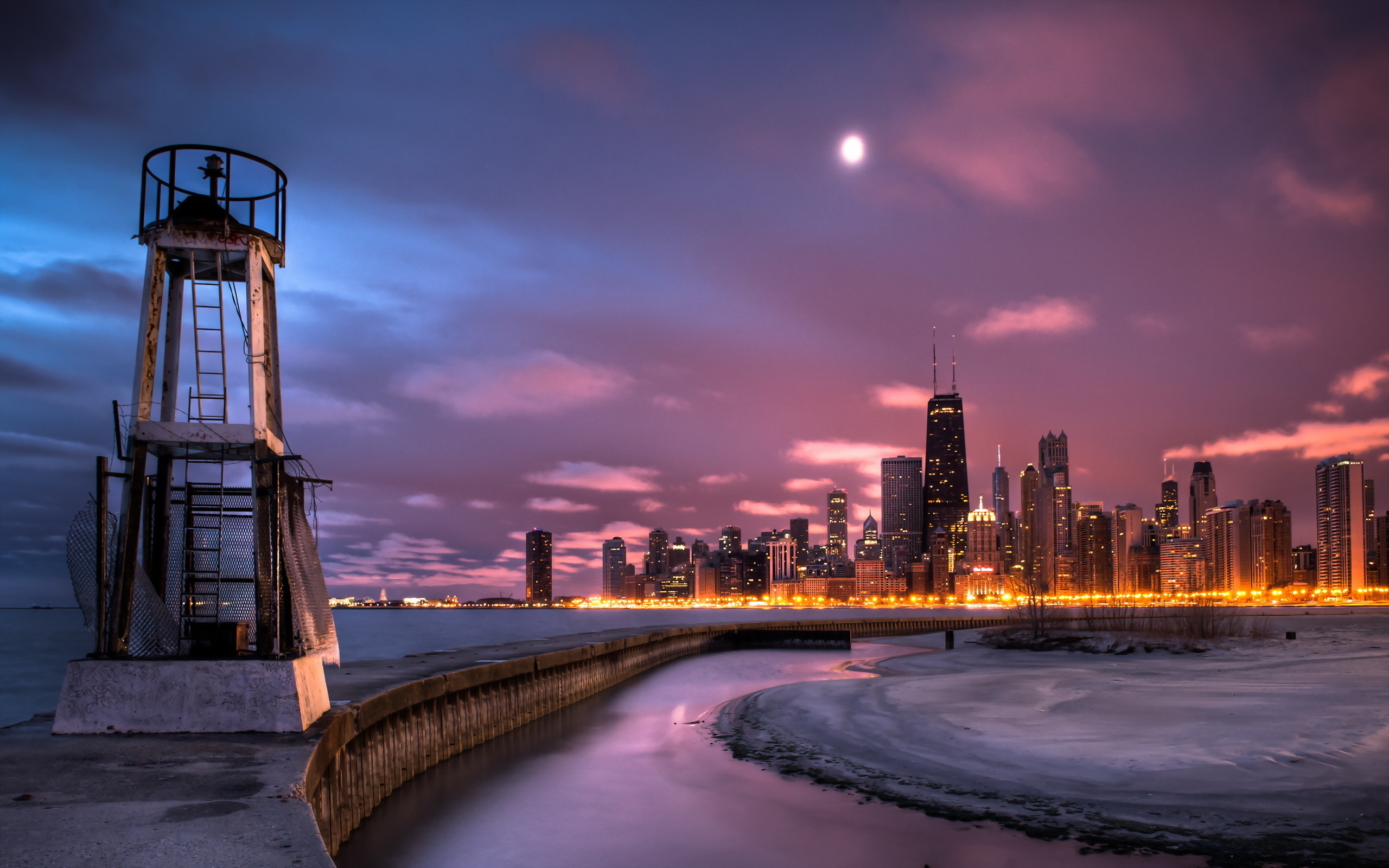 Chicago Skyline, Travels, Dual monitor wallpapers, 2560x1600 HD Desktop