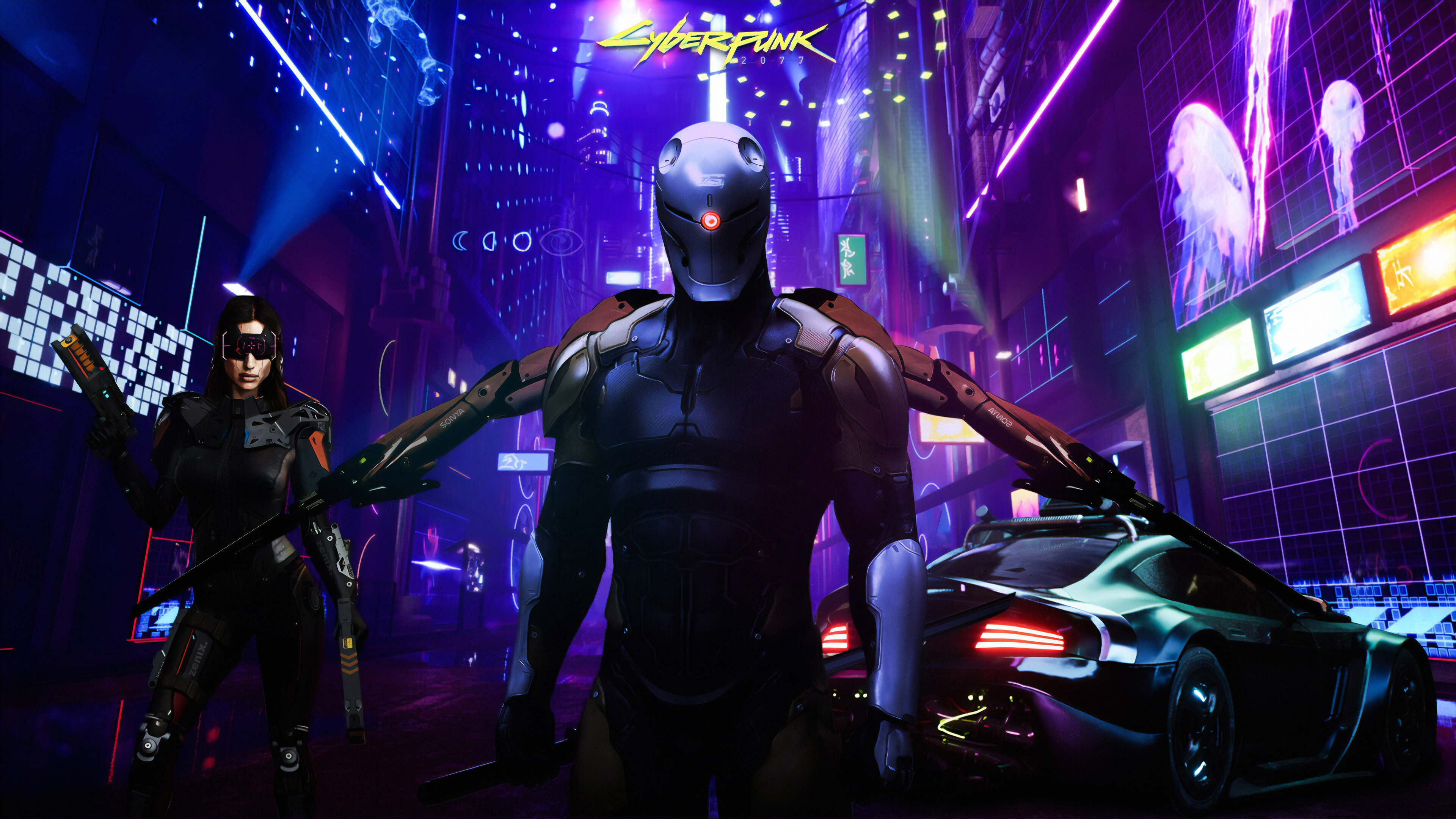 Cyberpunk 2077: The story takes place in Night City, An open world game. 3840x2160 4K Wallpaper.