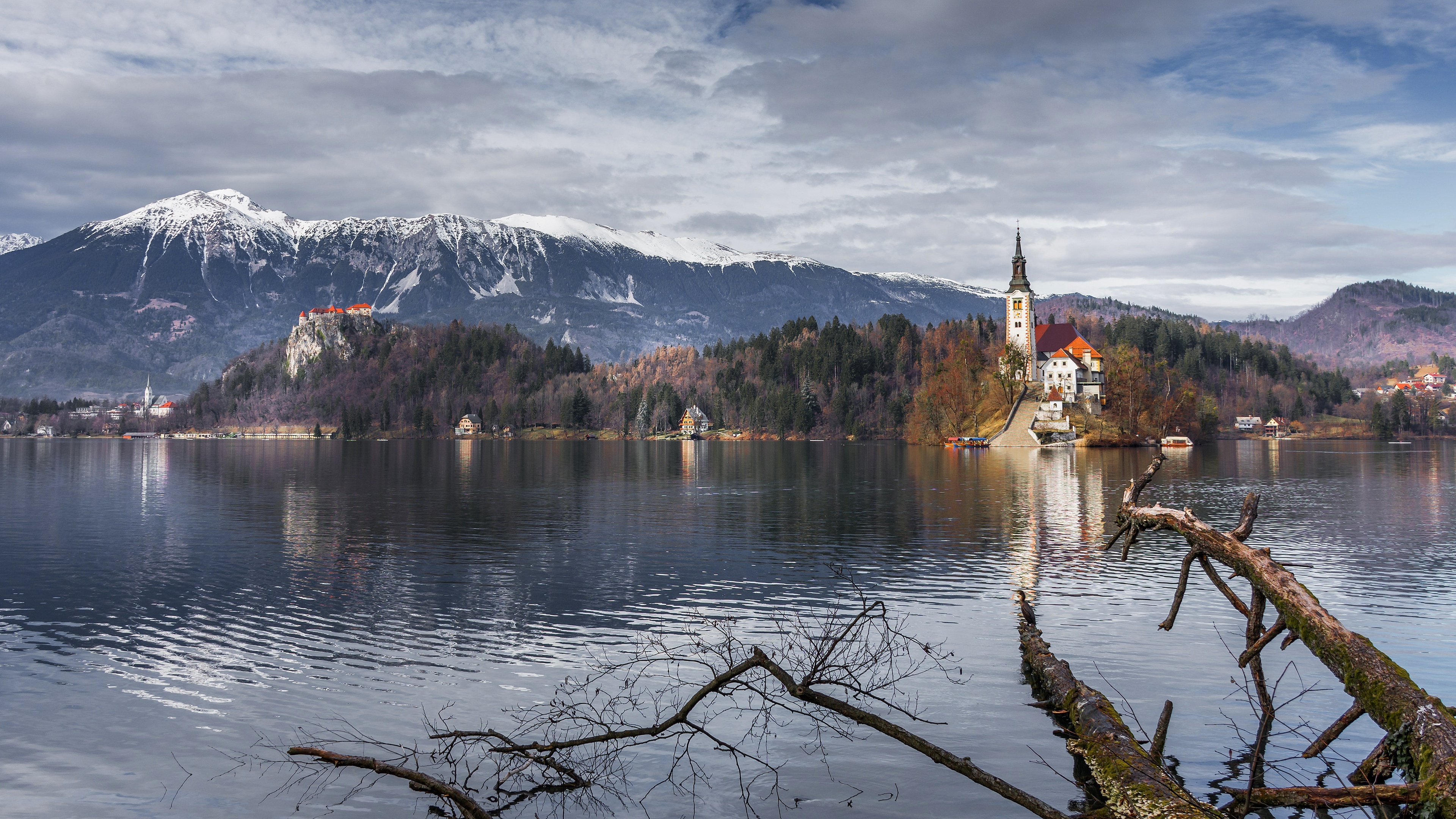 Lake Bled, Town, Ultra HD, Mesmerizing backdrop, 3840x2160 4K Desktop