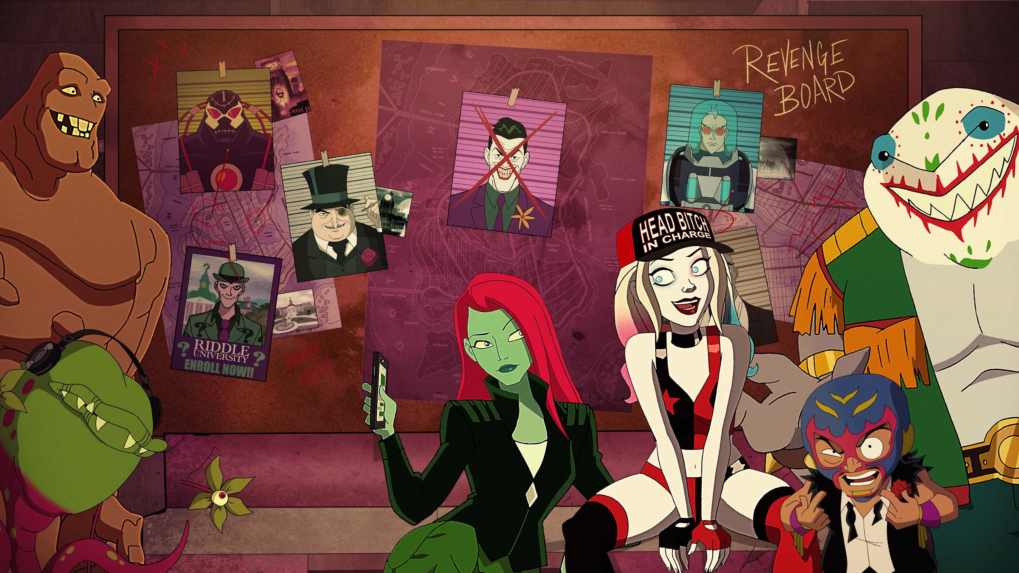 Harley Quinn TV Series Animation, Harley Quinn Poison Ivy HD wallpaper, 3420x1920 HD Desktop