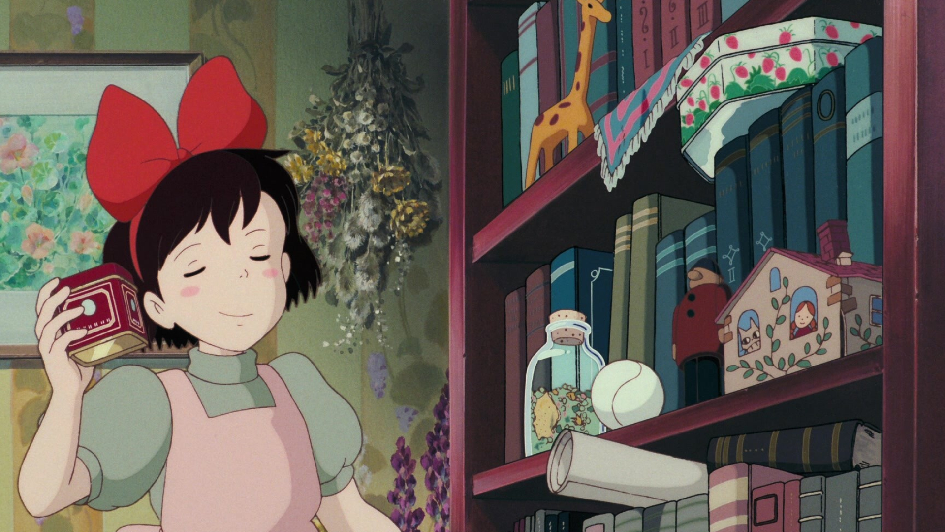 Kiki's Delivery Service: Kirsten Dunst voices the main protagonist in Disney's 1997 English dub. 1920x1080 Full HD Wallpaper.