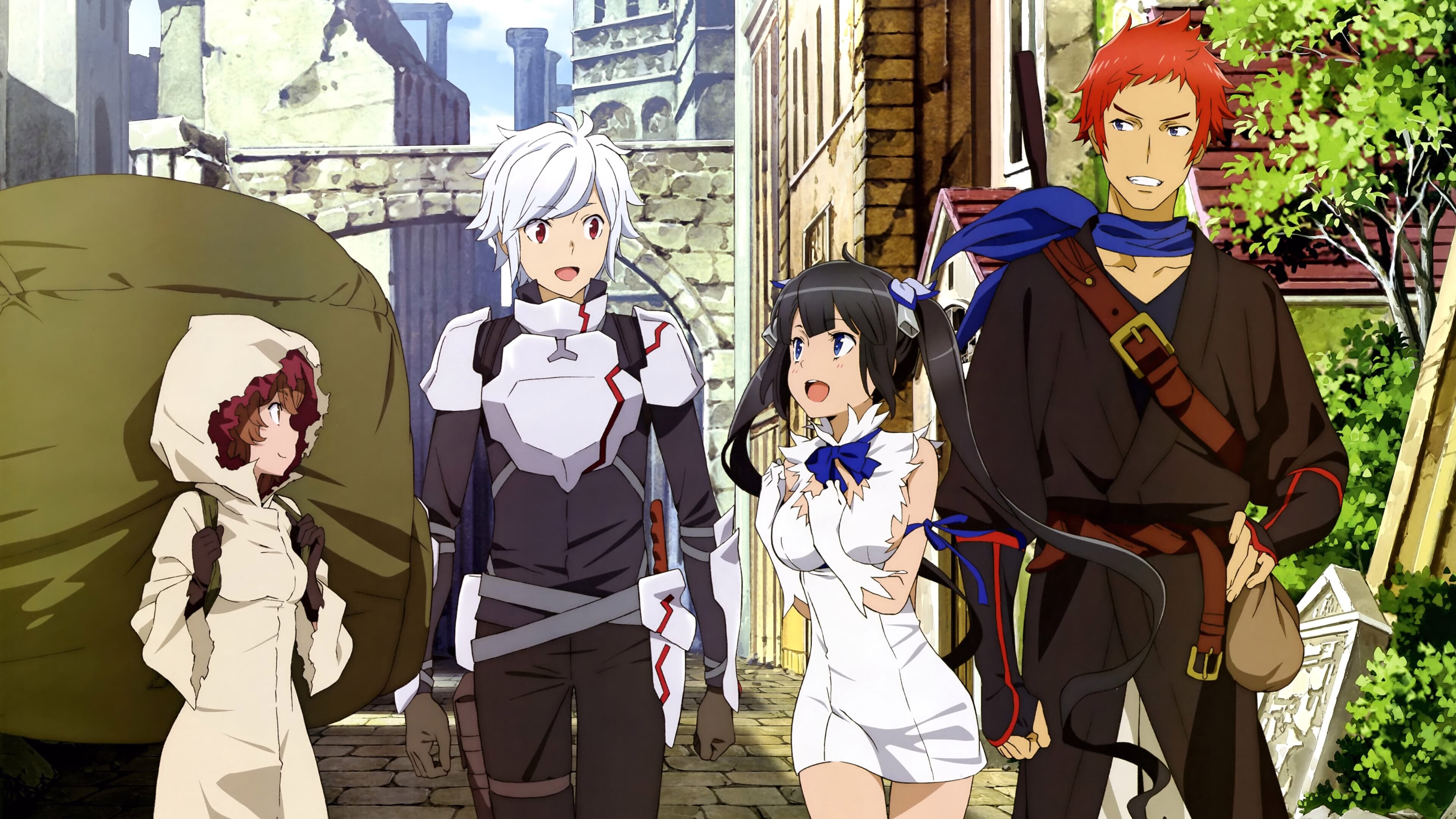 Is It Wrong to Try to Pick Up Girls in a Dungeon?: Familia Myth, A Japanese light novel series. 3840x2160 4K Background.