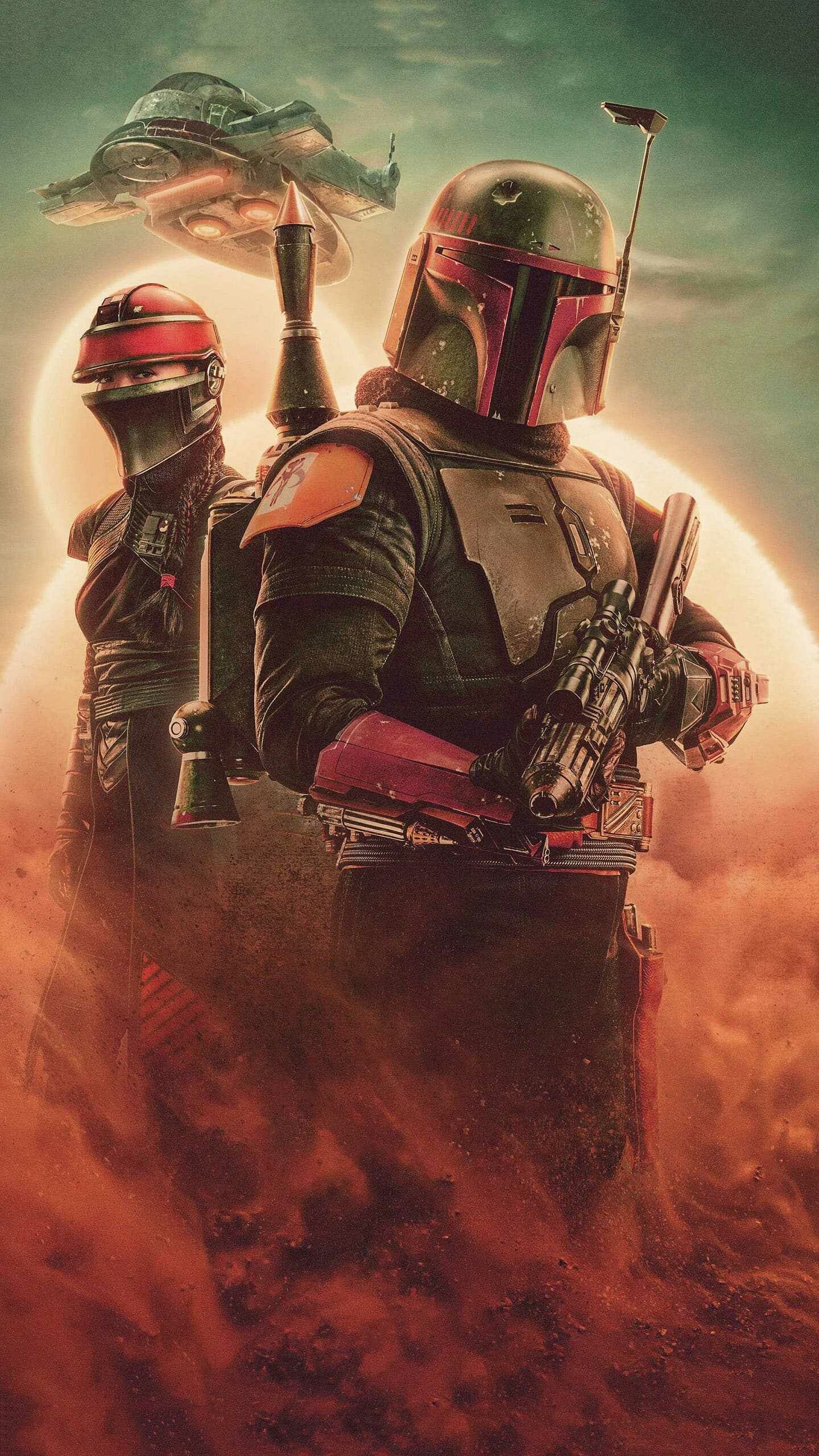 The Book of Boba Fett: A part of the Star Wars franchise, Ran for seven episodes until February 9, 2022. 1440x2560 HD Background.