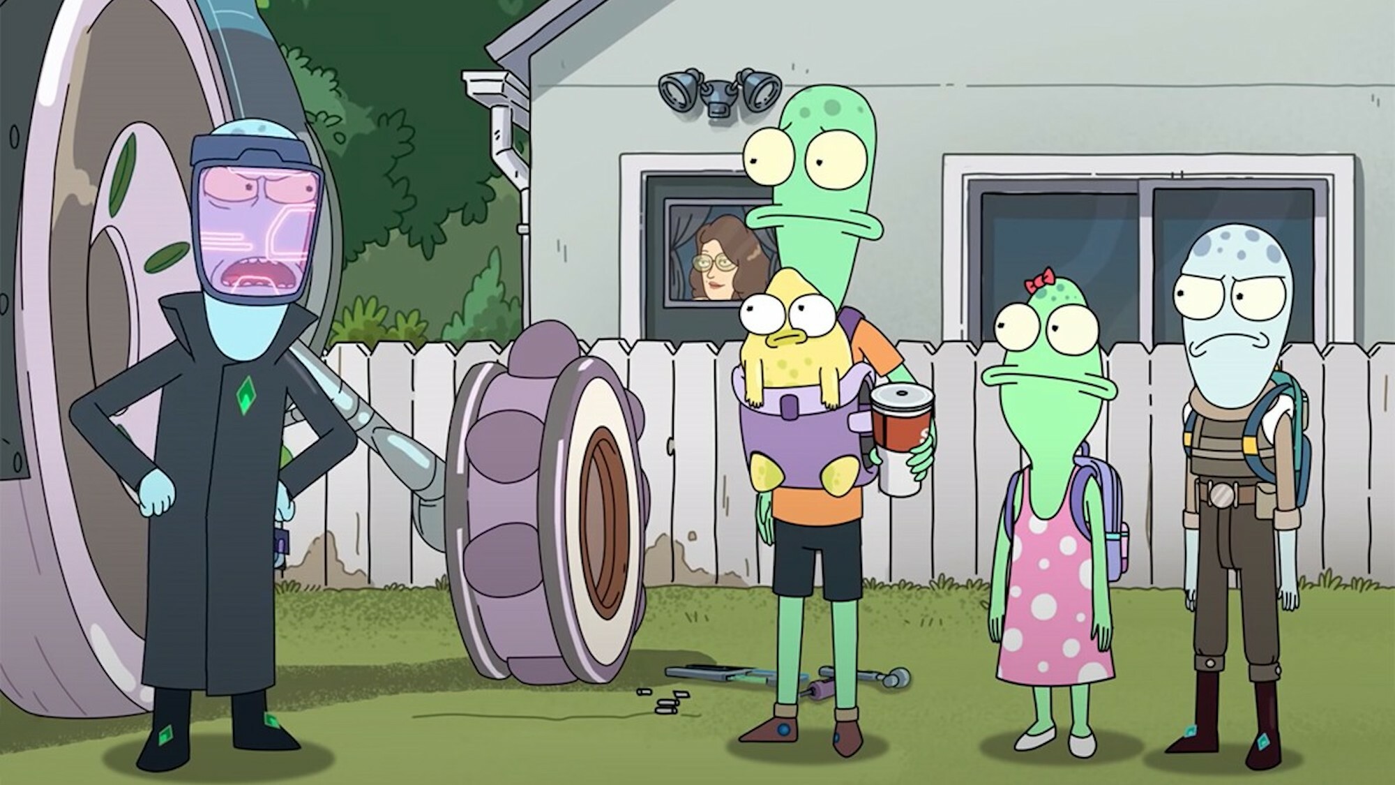 Solar Opposites: Justin Roiland as Korvo, An intelligent alien scientist who hates Earth. 2000x1130 HD Background.