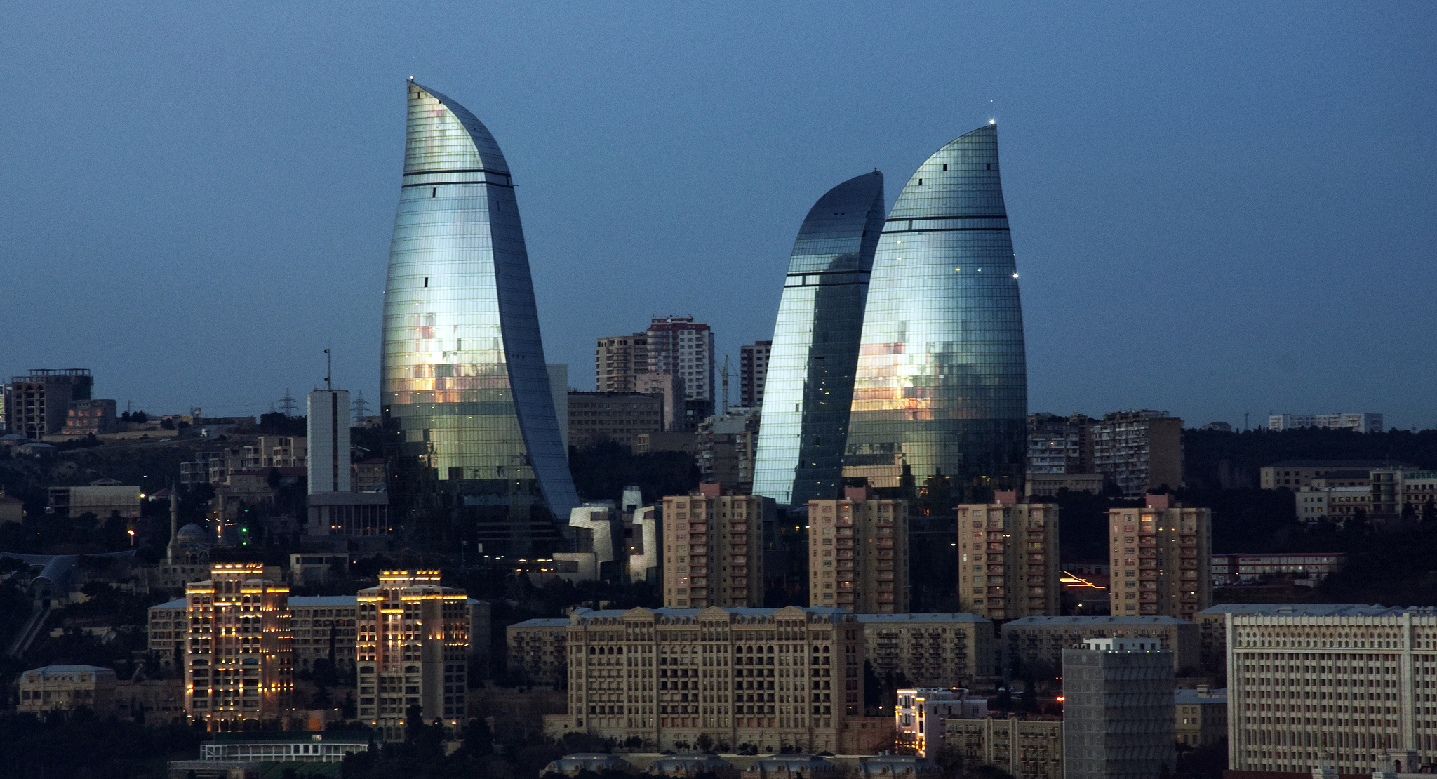 Azerbaijan: Referred to as The Land of Fire for etymological and symbolical reasons. 2050x1110 HD Wallpaper.