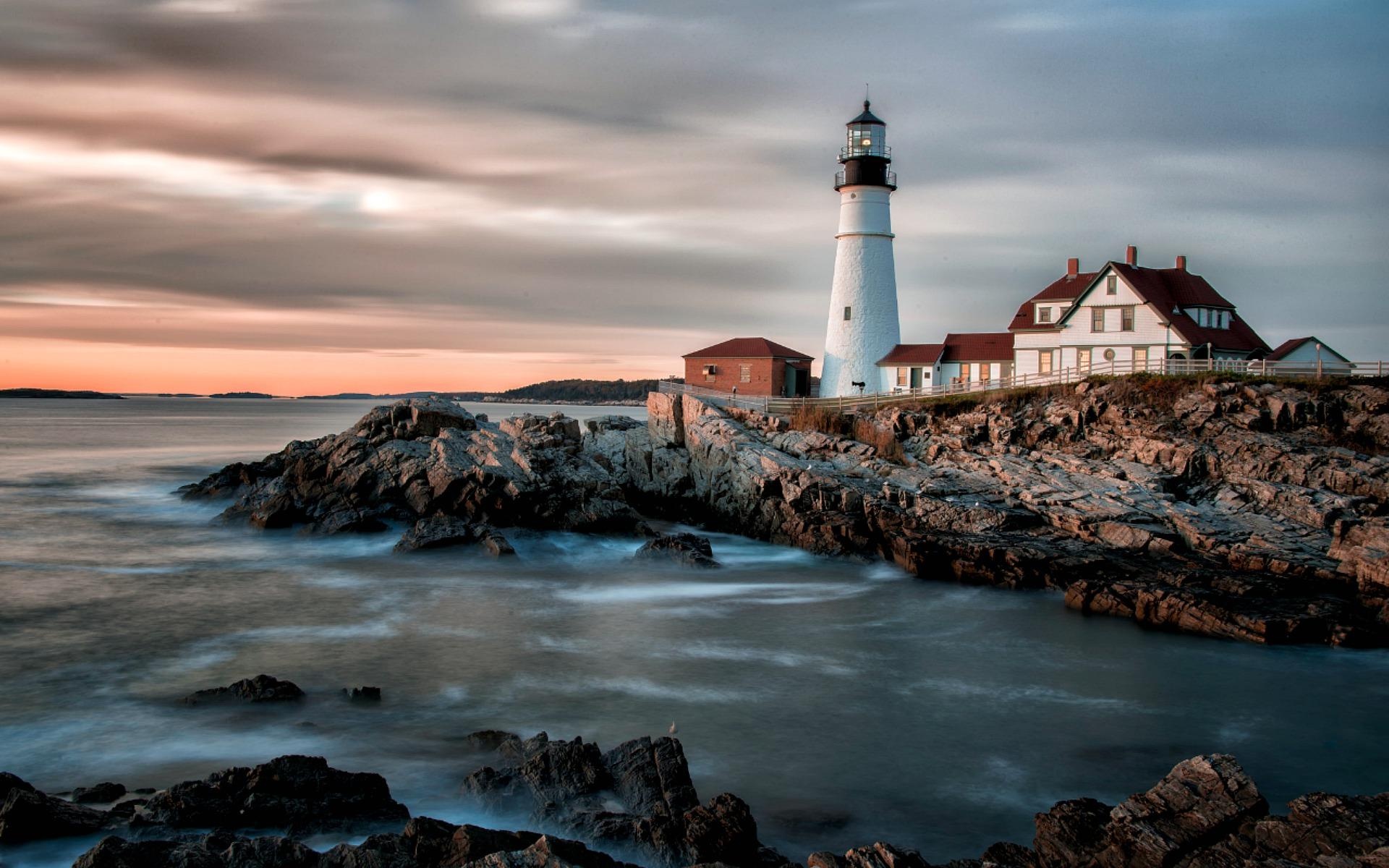 Maine lighthouse, Windows 10, Maine scenery, Tablet explore, 1920x1200 HD Desktop