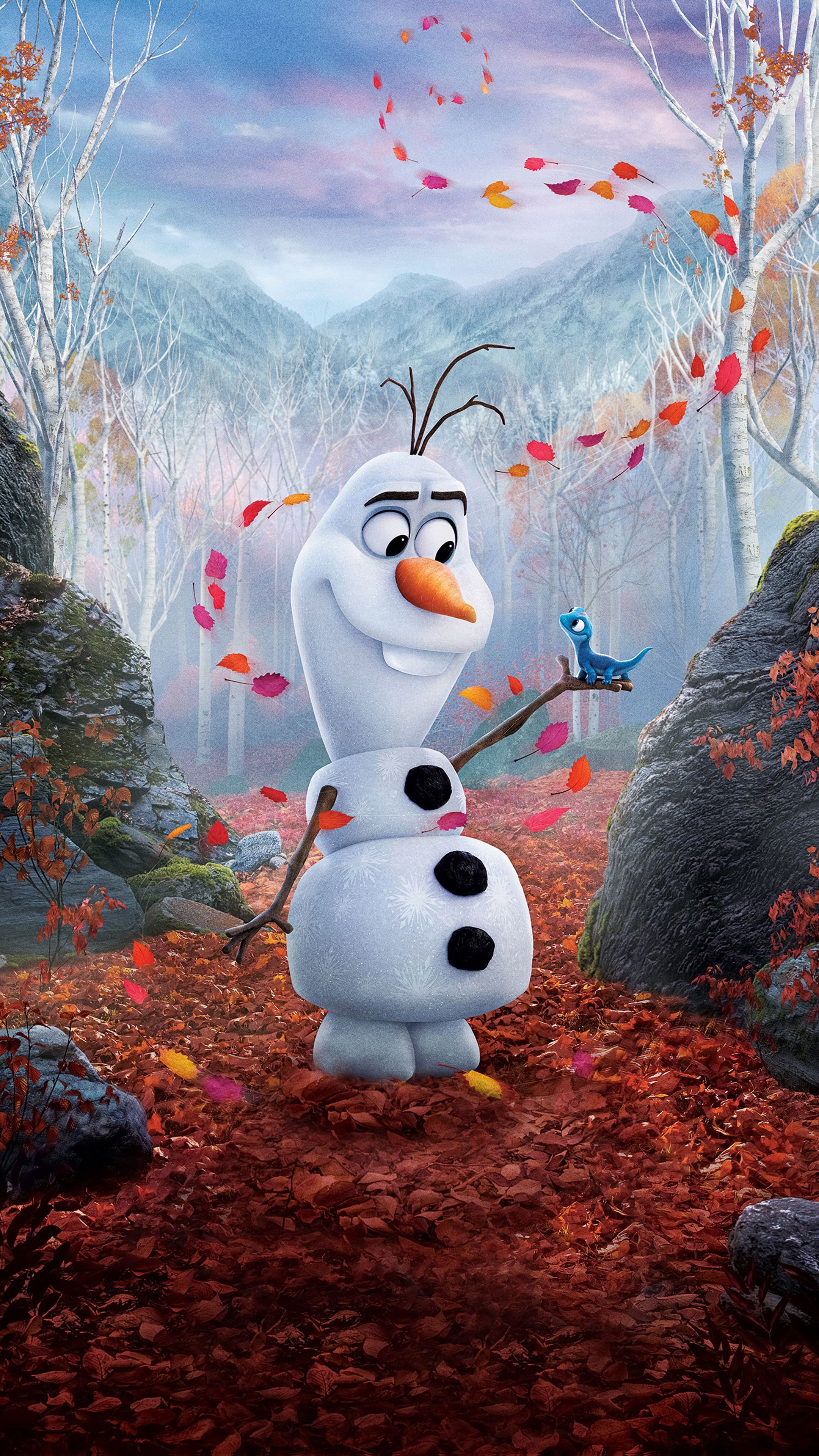 Disney Animation, Olaf in Frozen 2, High-resolution wallpaper, Disney character, 2160x3840 4K Phone