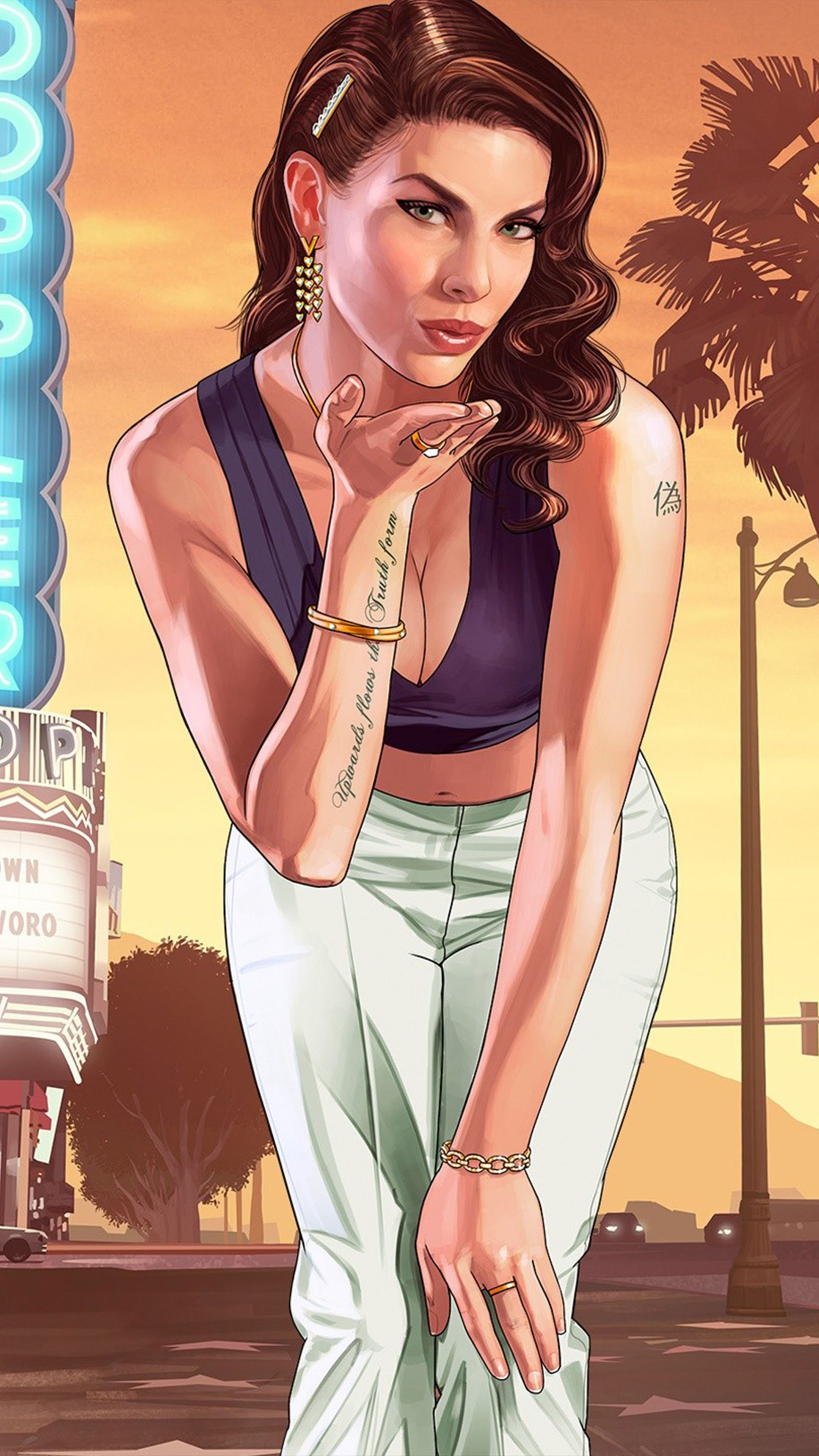 GTA lady, Bold and fearless, Strong female character, Deadly skills, 2160x3840 4K Handy