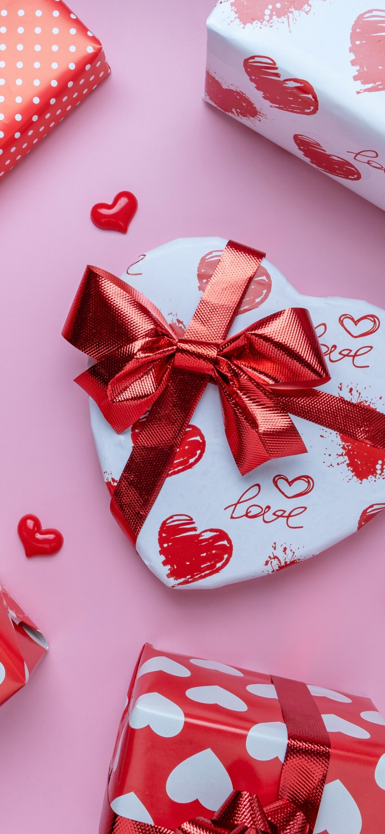 Valentine gifts, Heart shape, Red hearts, 1250x2690 HD Phone