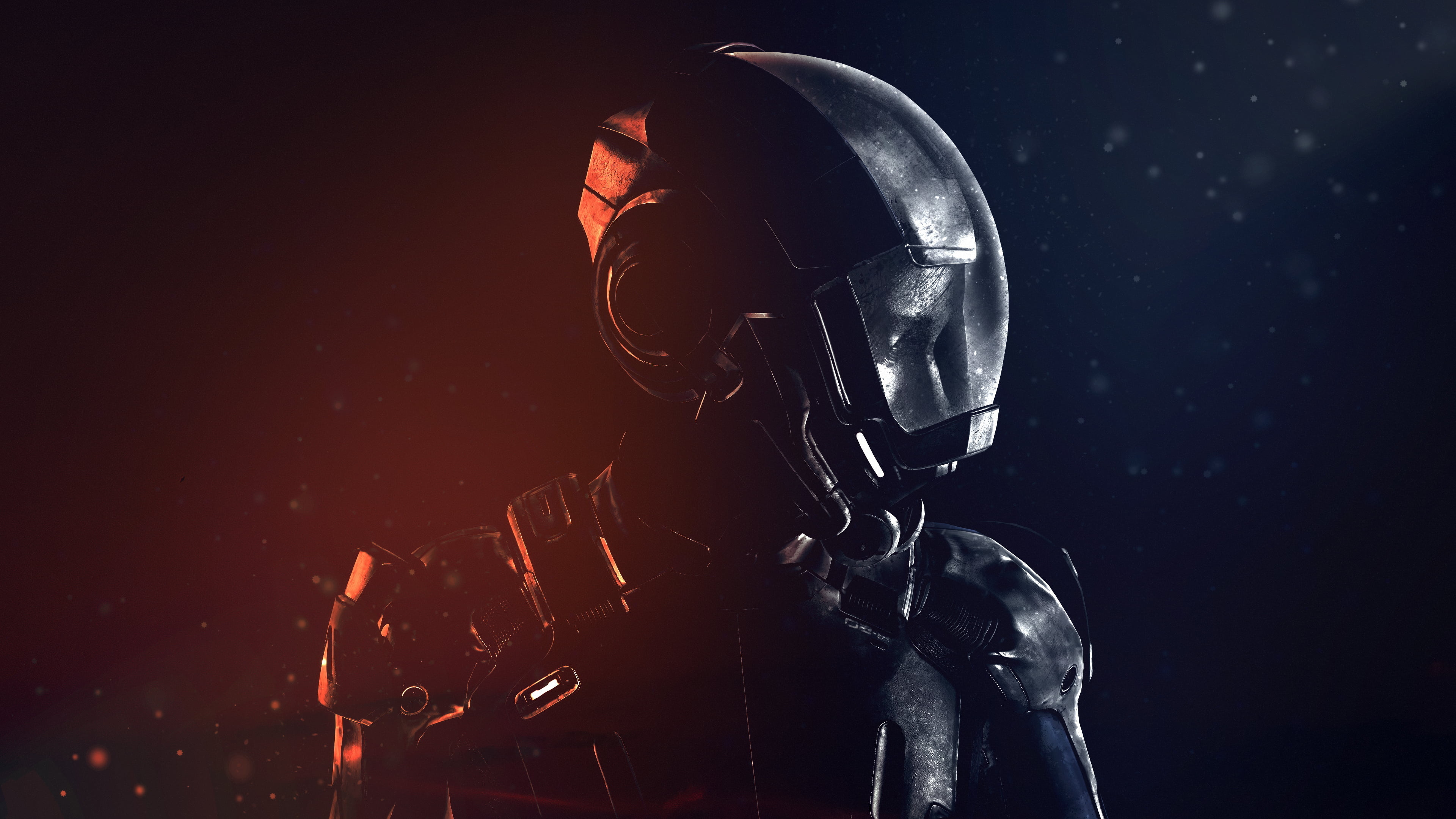 Mass Effect: Andromeda, Gaming, Full face helmet, Sara Ryder armour, 3840x2160 4K Desktop