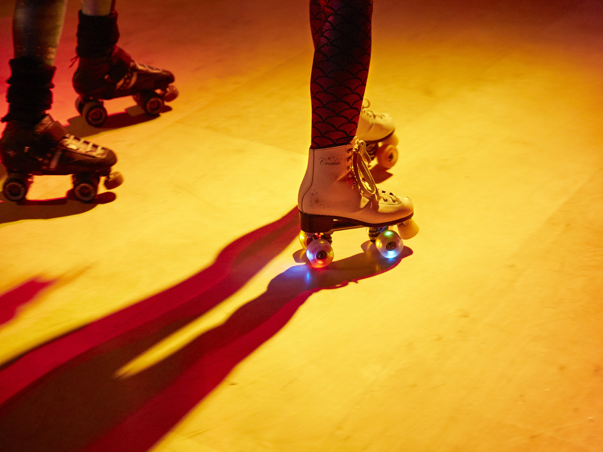 Rollerskating: Glowing quad skates, Street skating during the night, Rhythm skating in London. 2050x1540 HD Wallpaper.