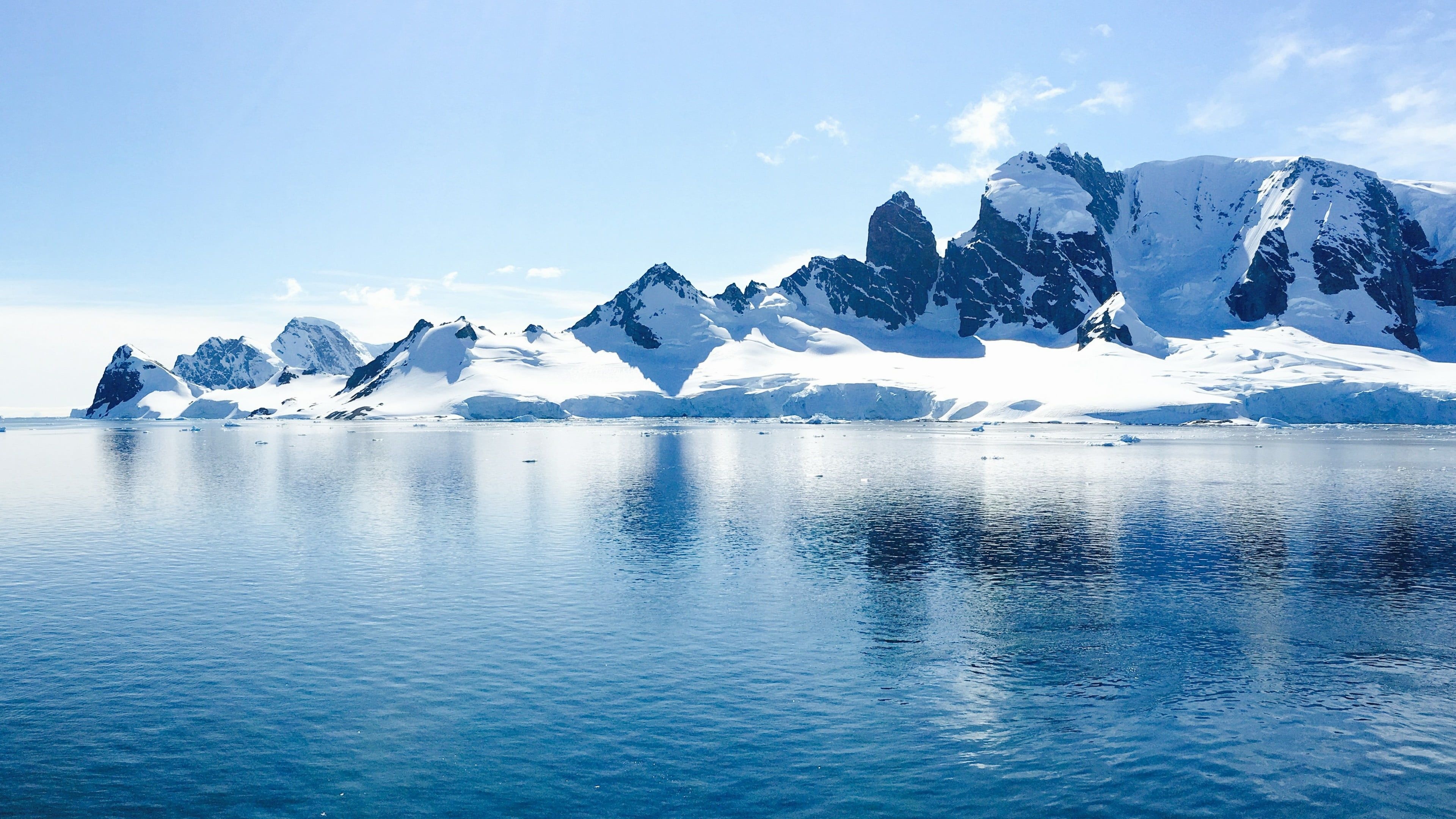 Antarctic nature, Arctic ocean, Mountain scenery, 3840x2160 4K Desktop