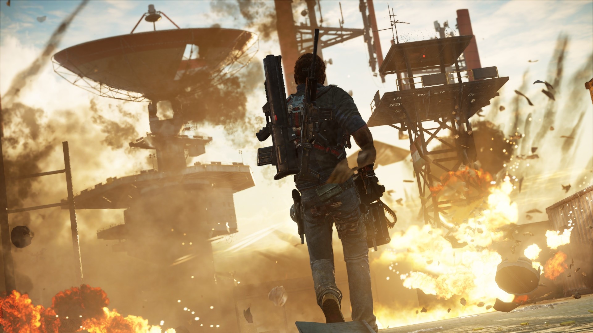 Just Cause 3 gameplay, Explosive action, E3 showcase, Chaotic adventure, 1920x1080 Full HD Desktop