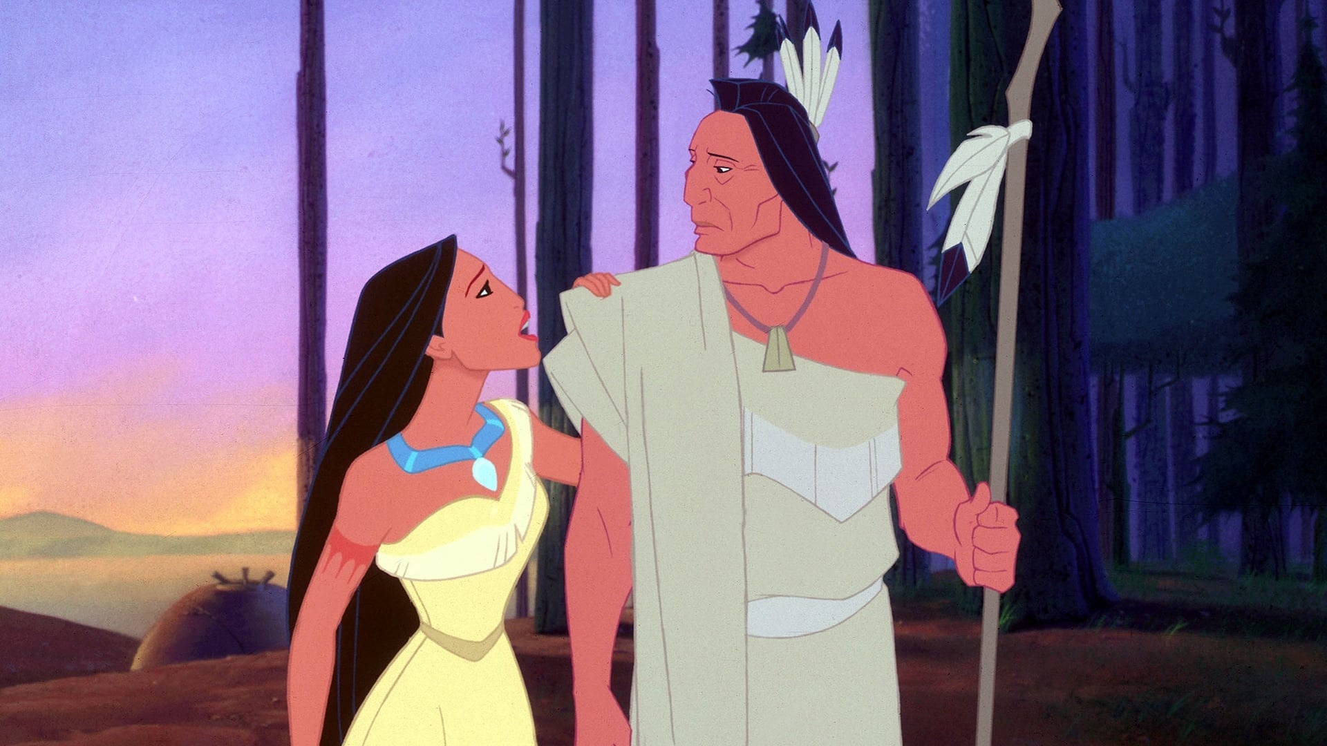 Pocahontas 1995 backdrops, Courageous woman, Spirit of nature, Ancient wisdom, 1920x1080 Full HD Desktop