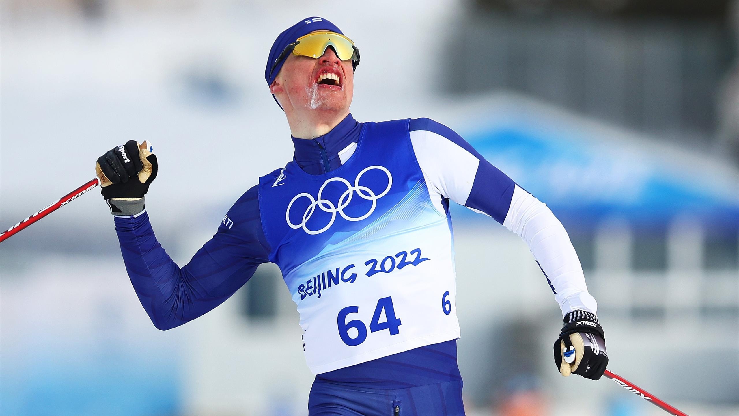 Iivo Niskanen, Winter Olympics champion, Exciting race, Eurosport coverage, 2560x1440 HD Desktop