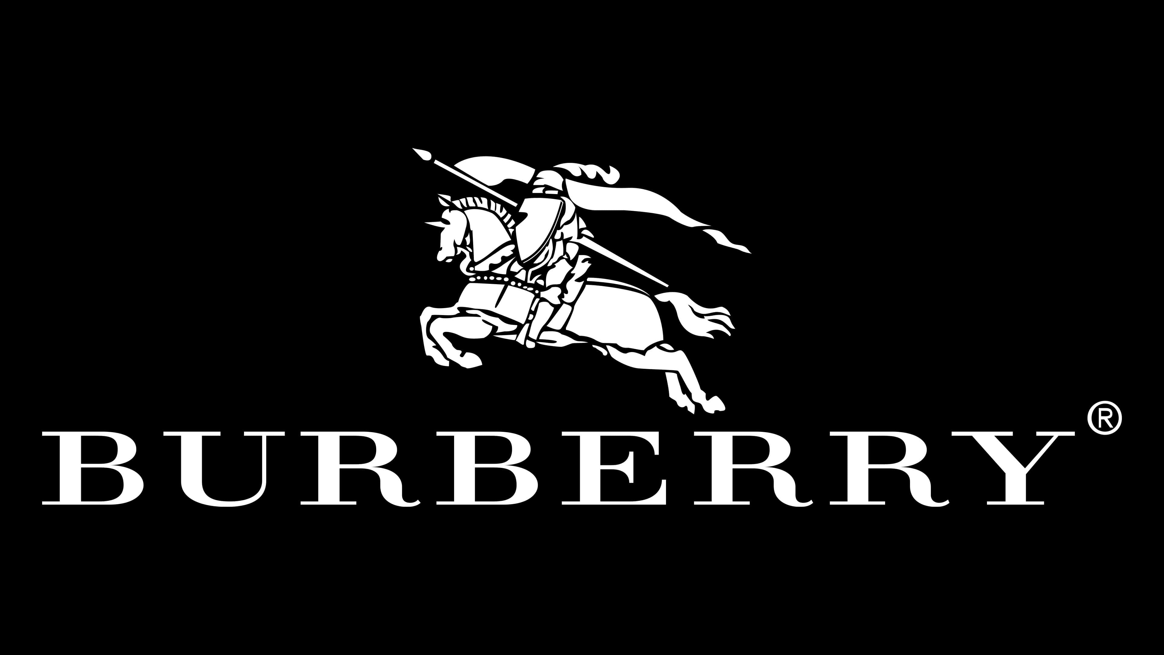 Burberry: A manufacturer and marketer of men's, women's, and children's apparel, Black and white. 3840x2160 4K Wallpaper.