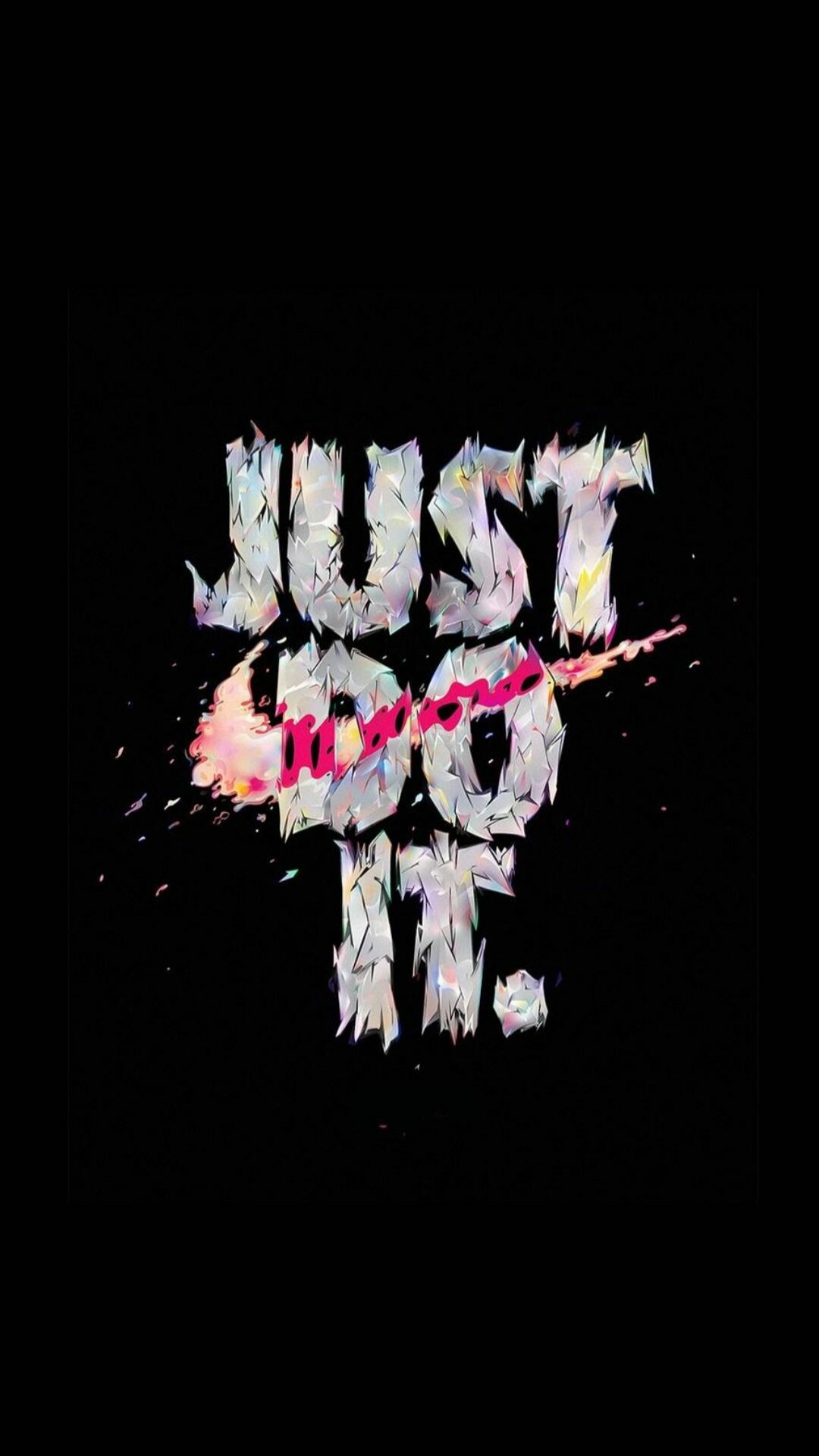Nike: Just Do It, The eponymous slogan, Sports brand. 1080x1920 Full HD Background.