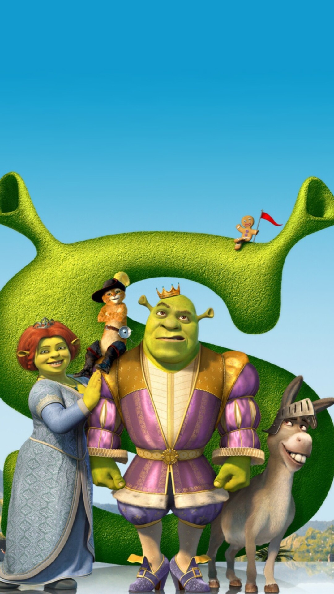 Shrek: Directed by Chris Miller, Produced by Aron Warner. 1080x1920 Full HD Background.