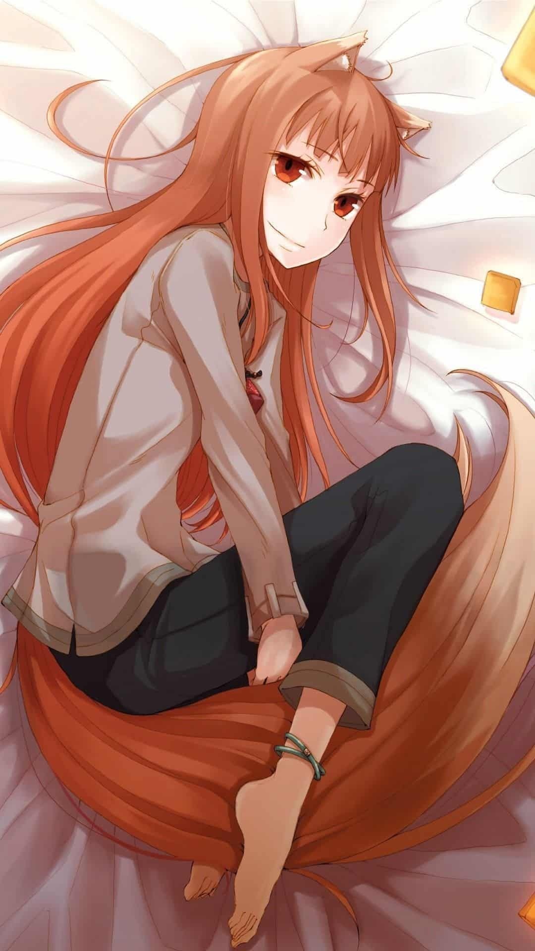 Spice and Wolf (Anime): The Wise Wolf, Haughty and self-sufficient. 1080x1920 Full HD Wallpaper.