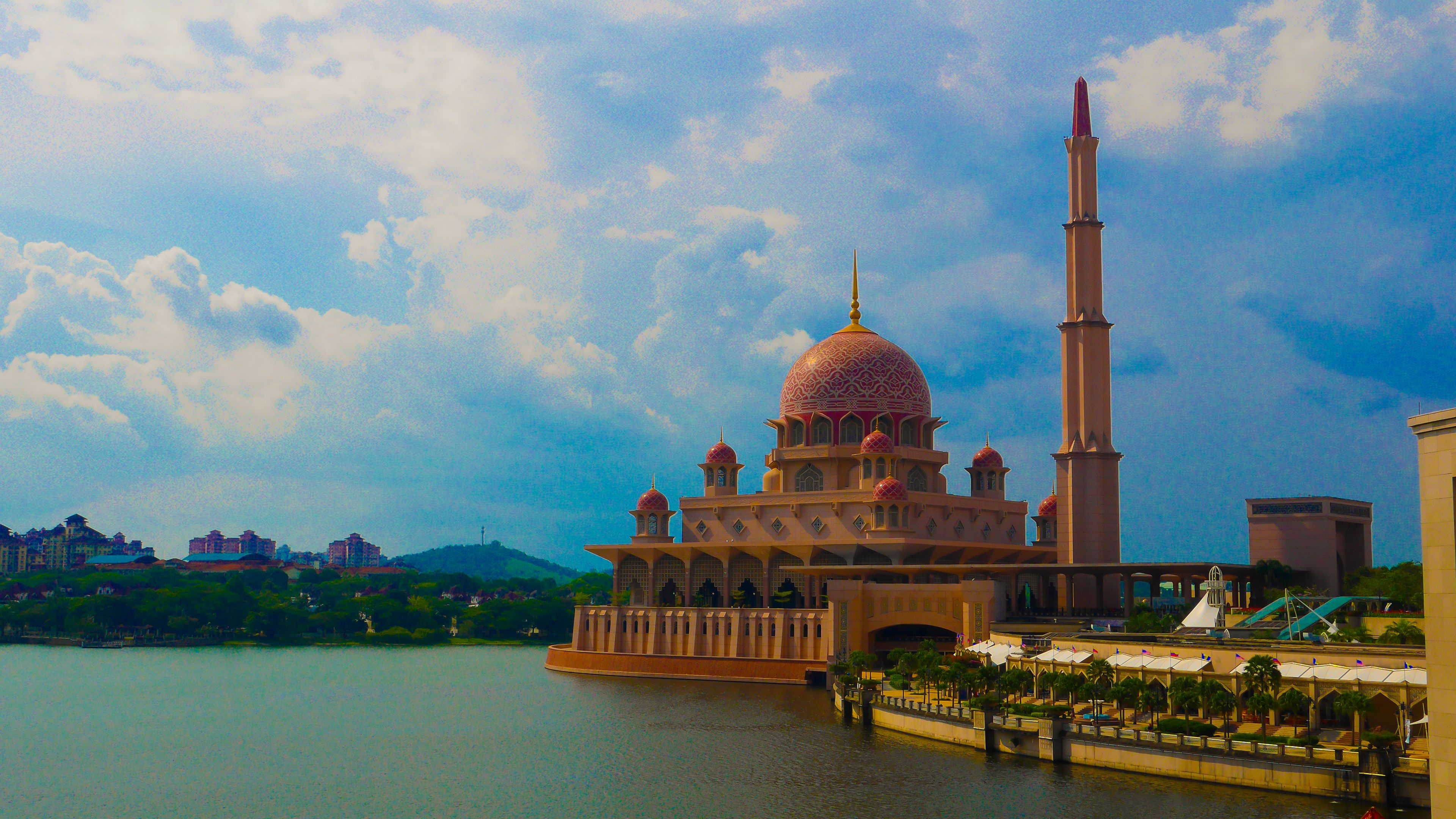 Putrajaya, Pink Mosque, Malaysia, Architecture, 3840x2160 4K Desktop