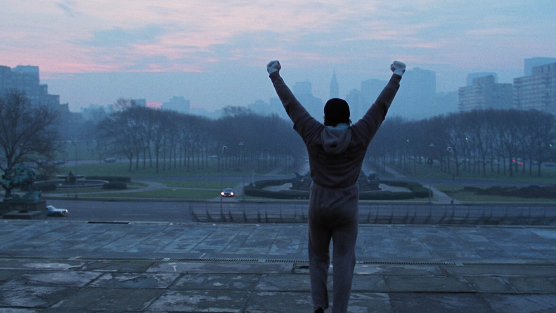 Rocky: Sylvester Stallone plays an uneducated, small-time club fighter and debt collector. 1920x1080 Full HD Background.