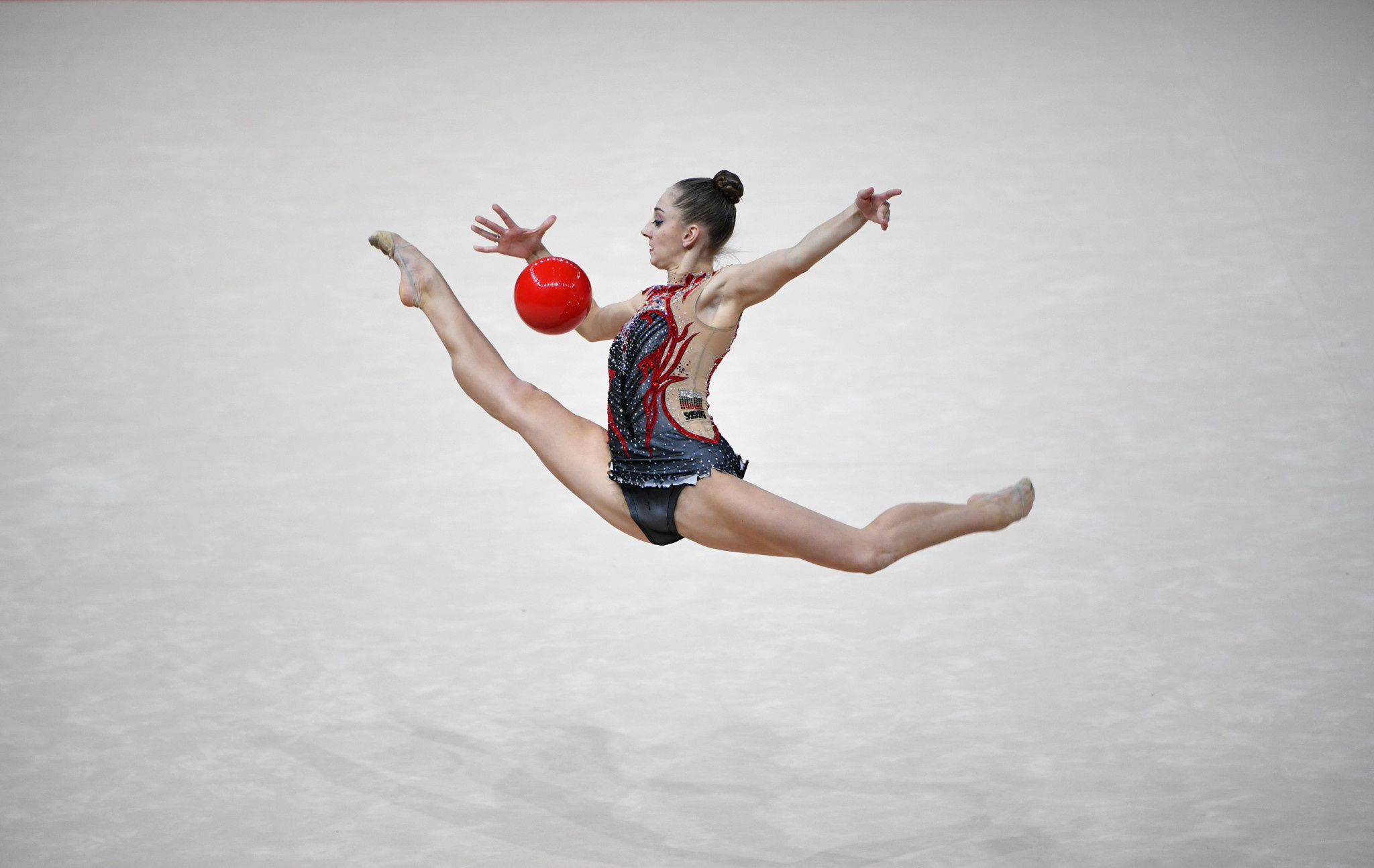 Rhythmic Gymnastics: Boryana Kaleyn, A Bulgarian individual gymnast, The 2022 European All-around silver medalist. 2050x1300 HD Wallpaper.