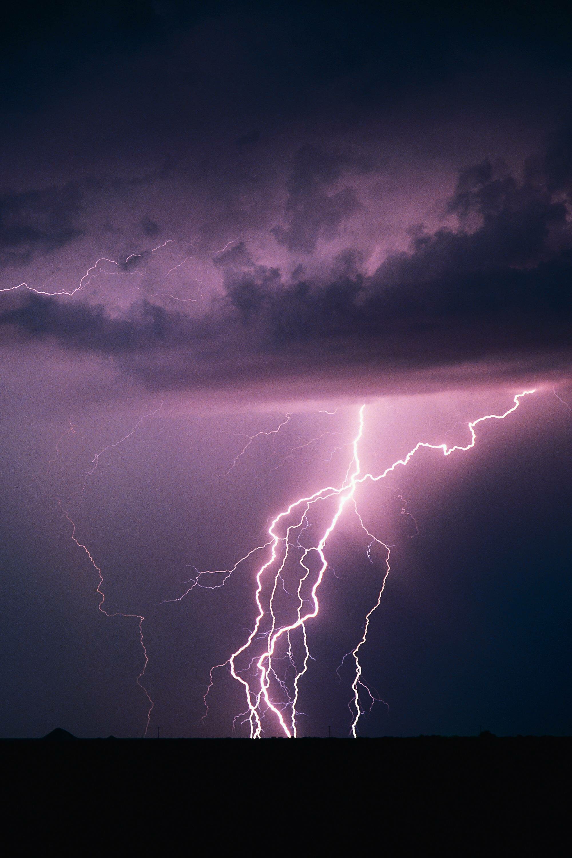 Thunder, Purple lightning backgrounds, Samantha Anderson, Electric beauty, 2000x3000 HD Phone