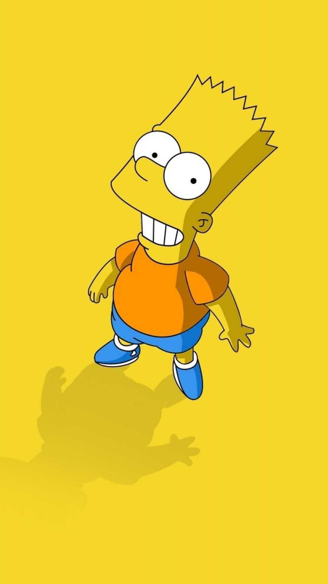 The Simpsons: Bartholomew JoJo "Bart", voiced by Nancy Cartwright, Fictional character. 1080x1920 Full HD Background.