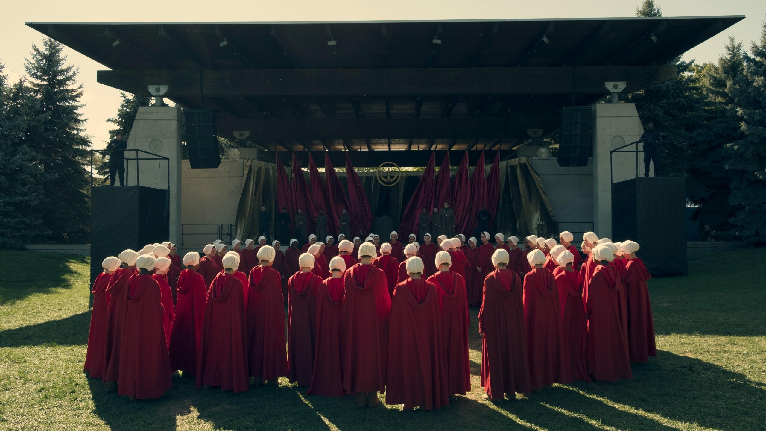 The Handmaid's Tale: The plot features a dystopia following a Second American Civil War. 2560x1440 HD Background.