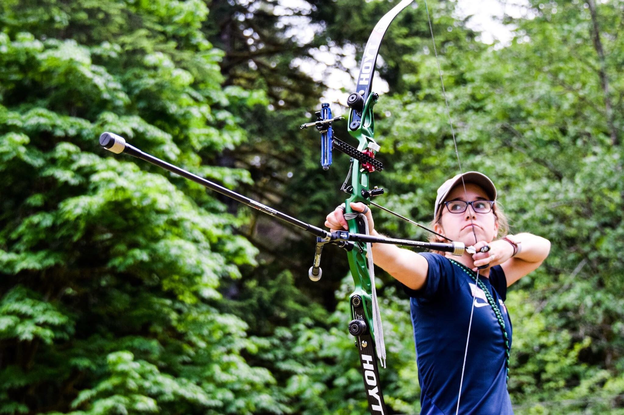 Archery: Training before 2024 Summer Olympics using a compound bow. 2050x1370 HD Wallpaper.