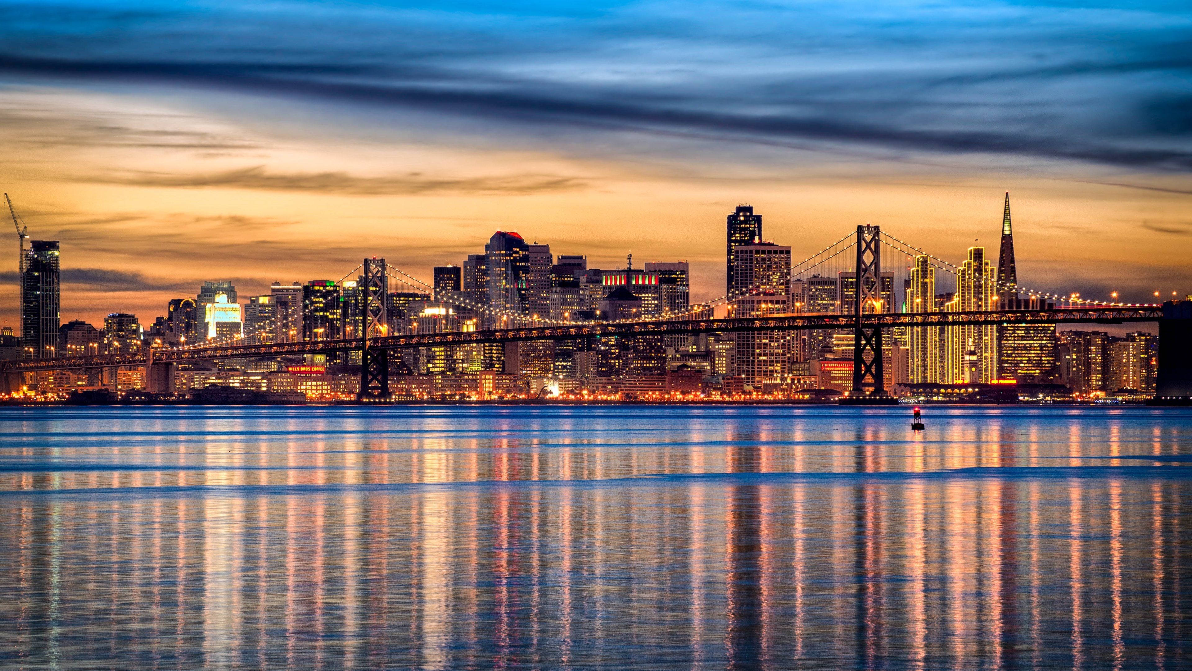 San Francisco Skyline, Urban marvel, Architectural beauty, Metropolitan charm, 3840x2160 4K Desktop