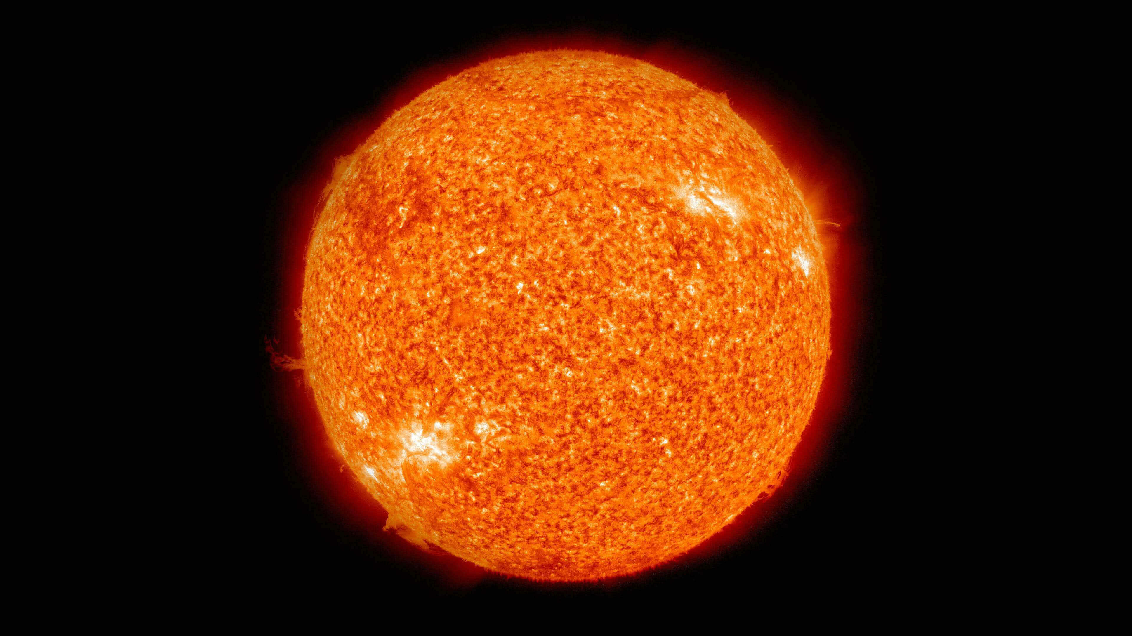Surface of the sun, Ultra HD beauty, Solar brilliance, Fiery orb, 3840x2160 4K Desktop