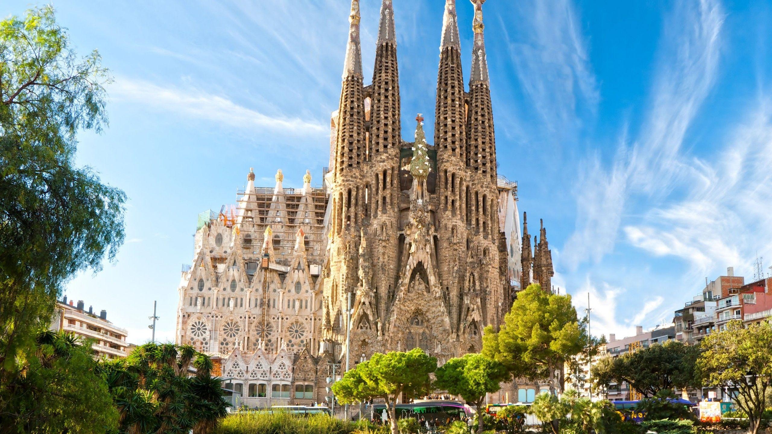 Sagrada Familia, Travels, Wallpapers, Backgrounds, 2560x1440 HD Desktop