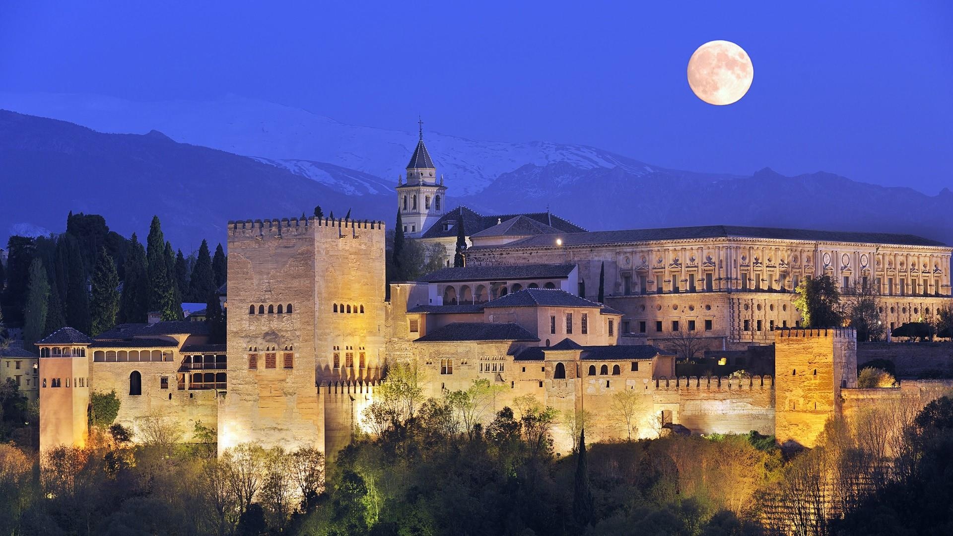 Alhambra Palace, Striking wallpapers, Breathtaking images, Mesmerizing beauty, 1920x1080 Full HD Desktop